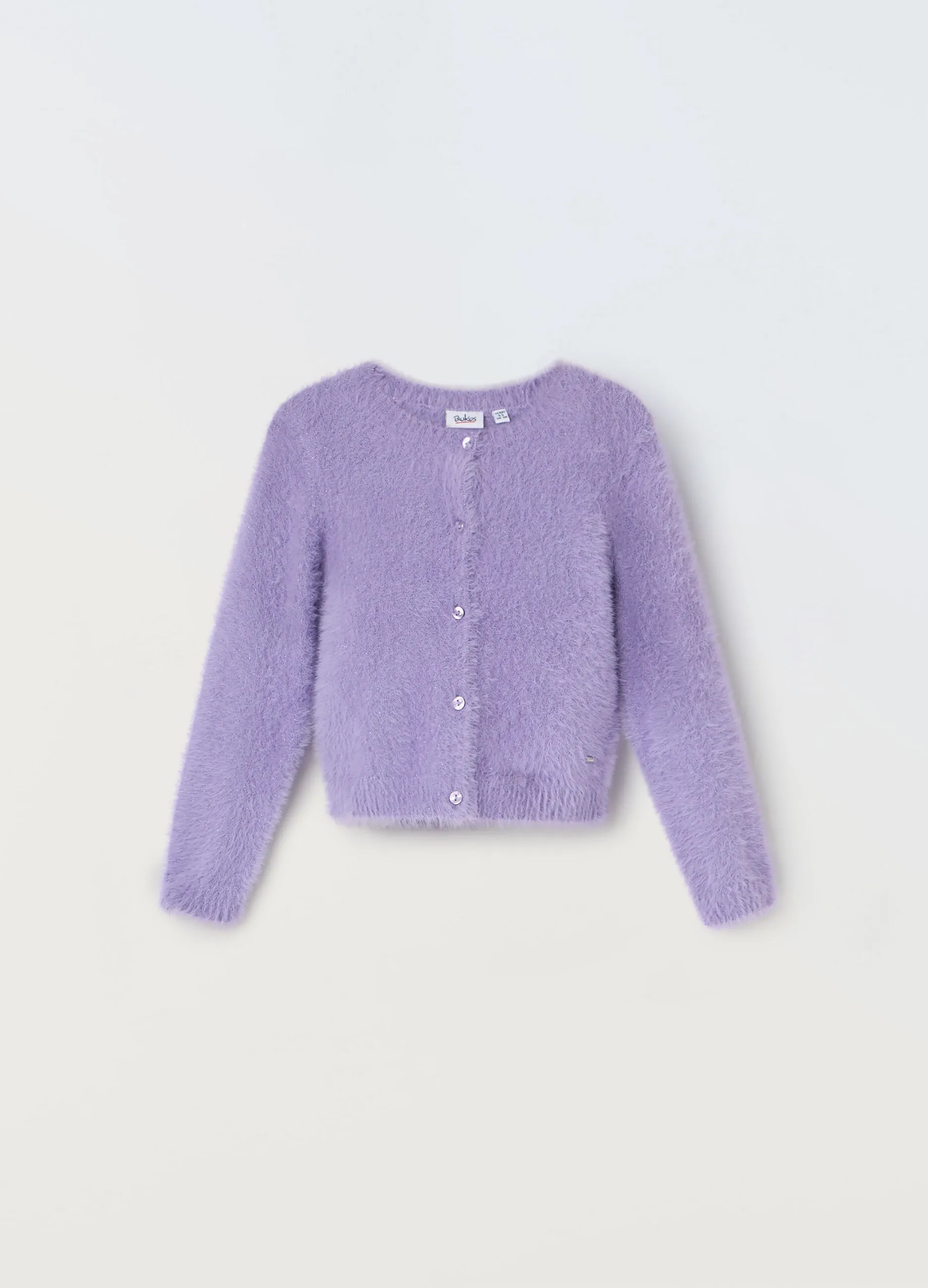 BLUKIDS  Cardigan in filato peloso bambina