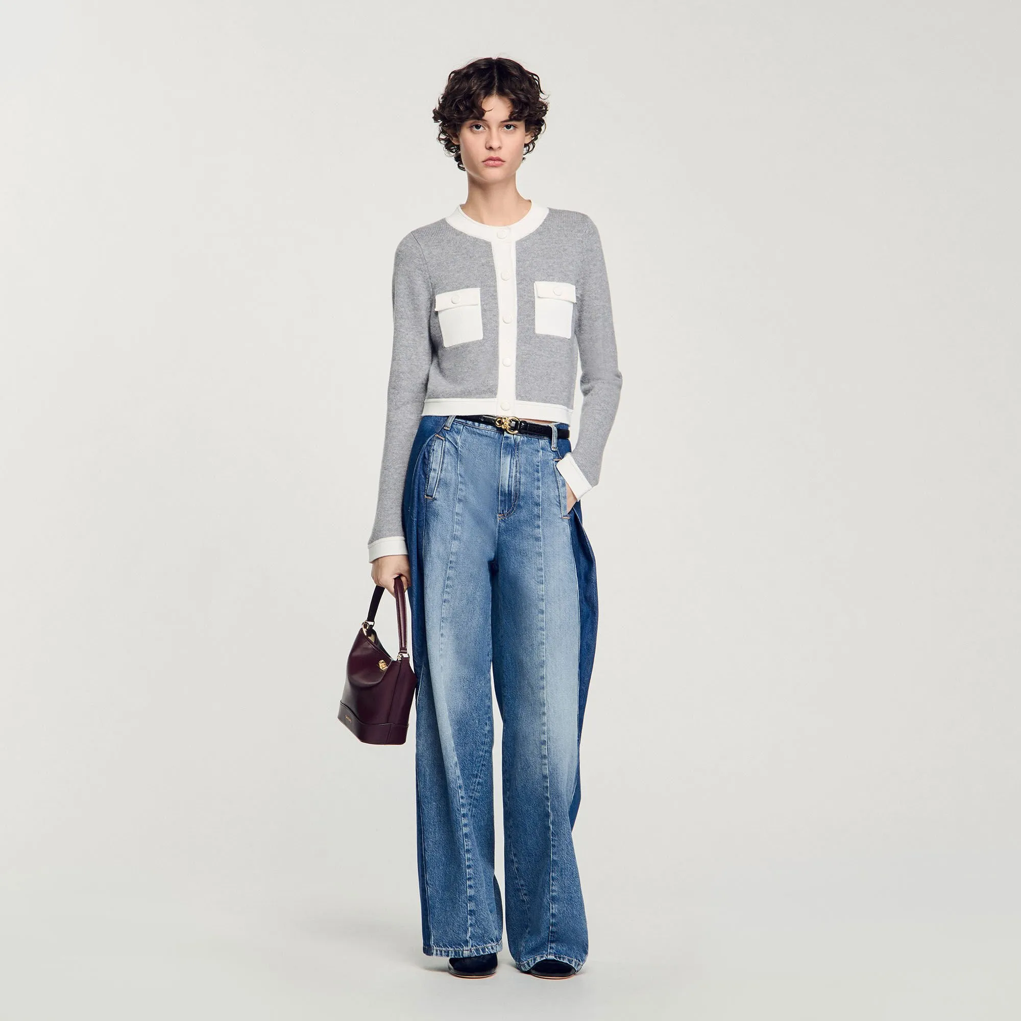 Cardigan bicolor