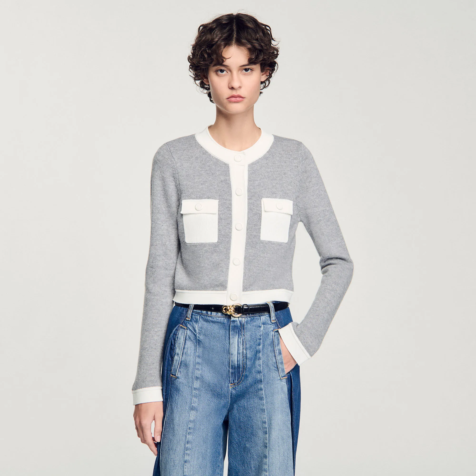 Cardigan bicolor