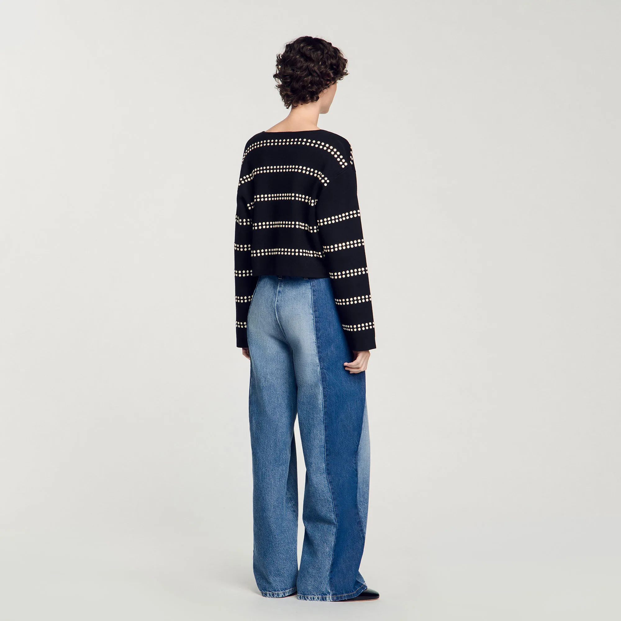 Cardigan borchiato
