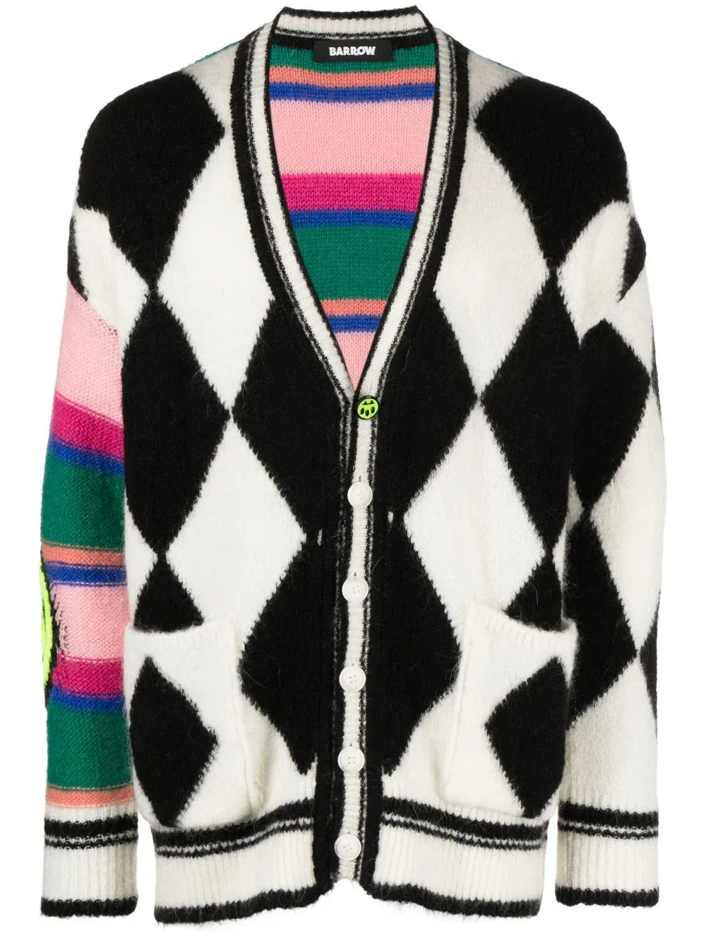Cardigan con intarsio