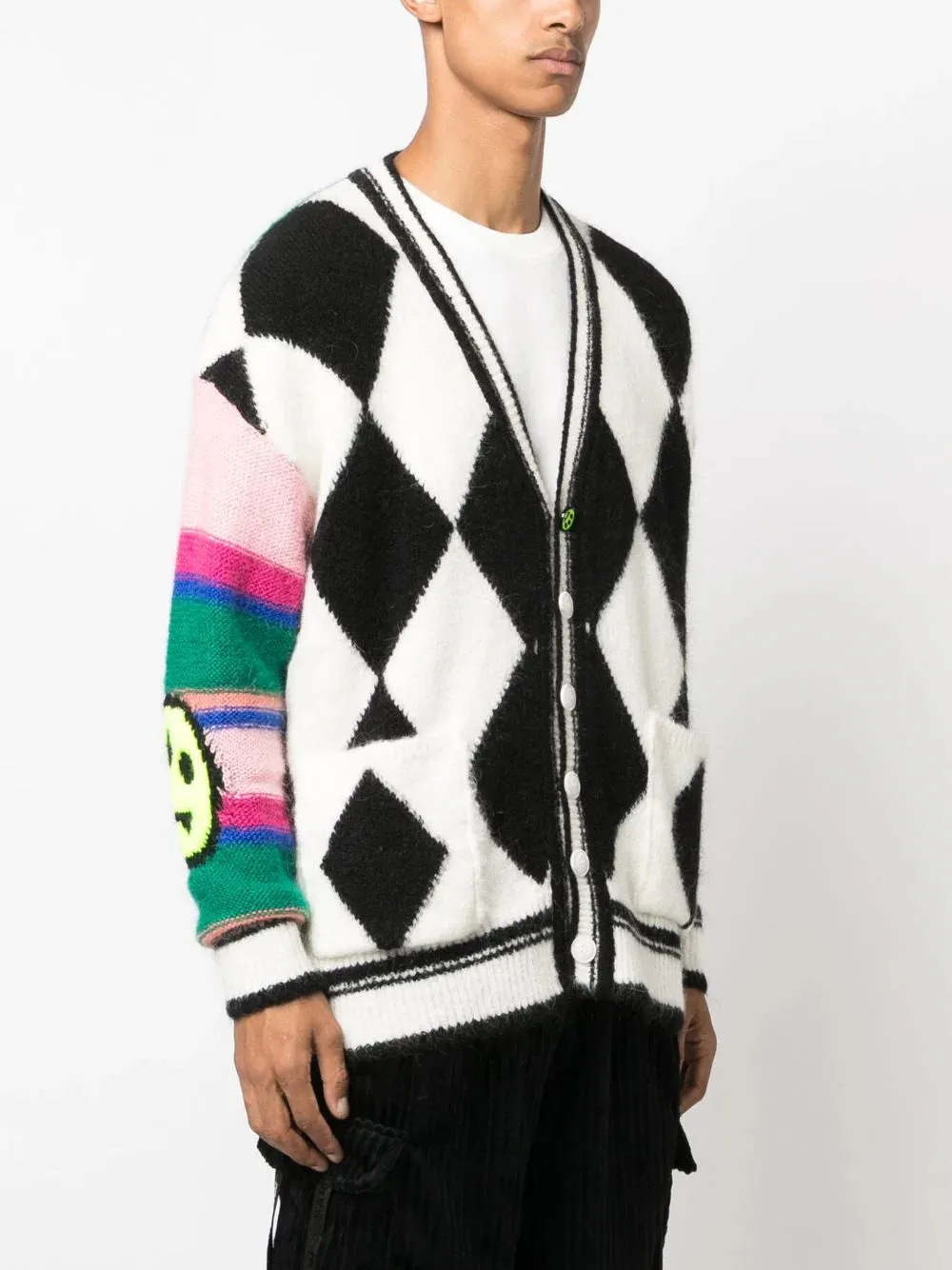 Cardigan con intarsio