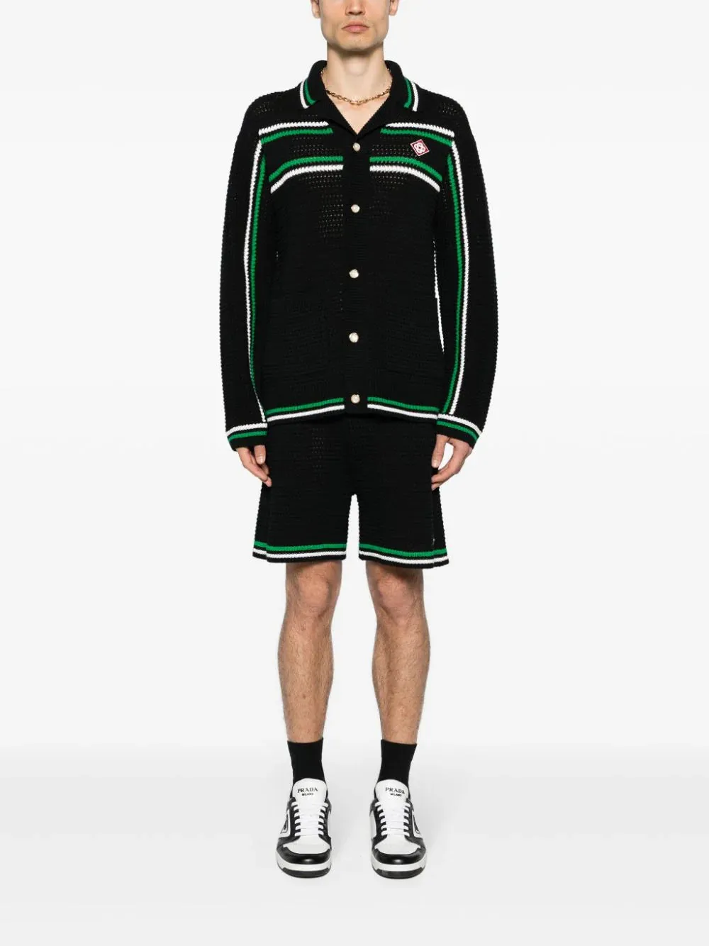 Cardigan con logo