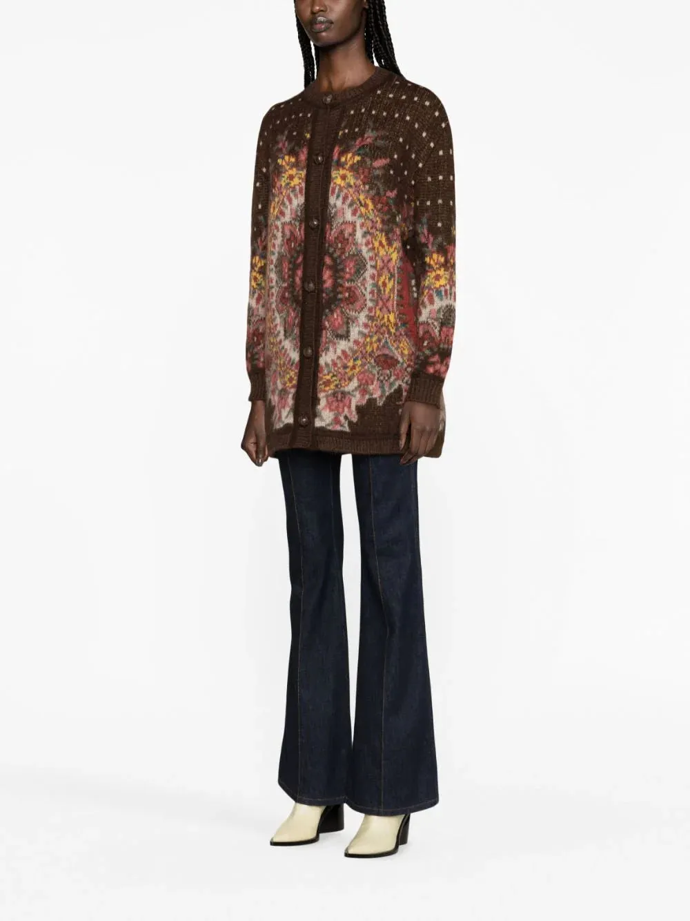 Cardigan con motivo jacquard