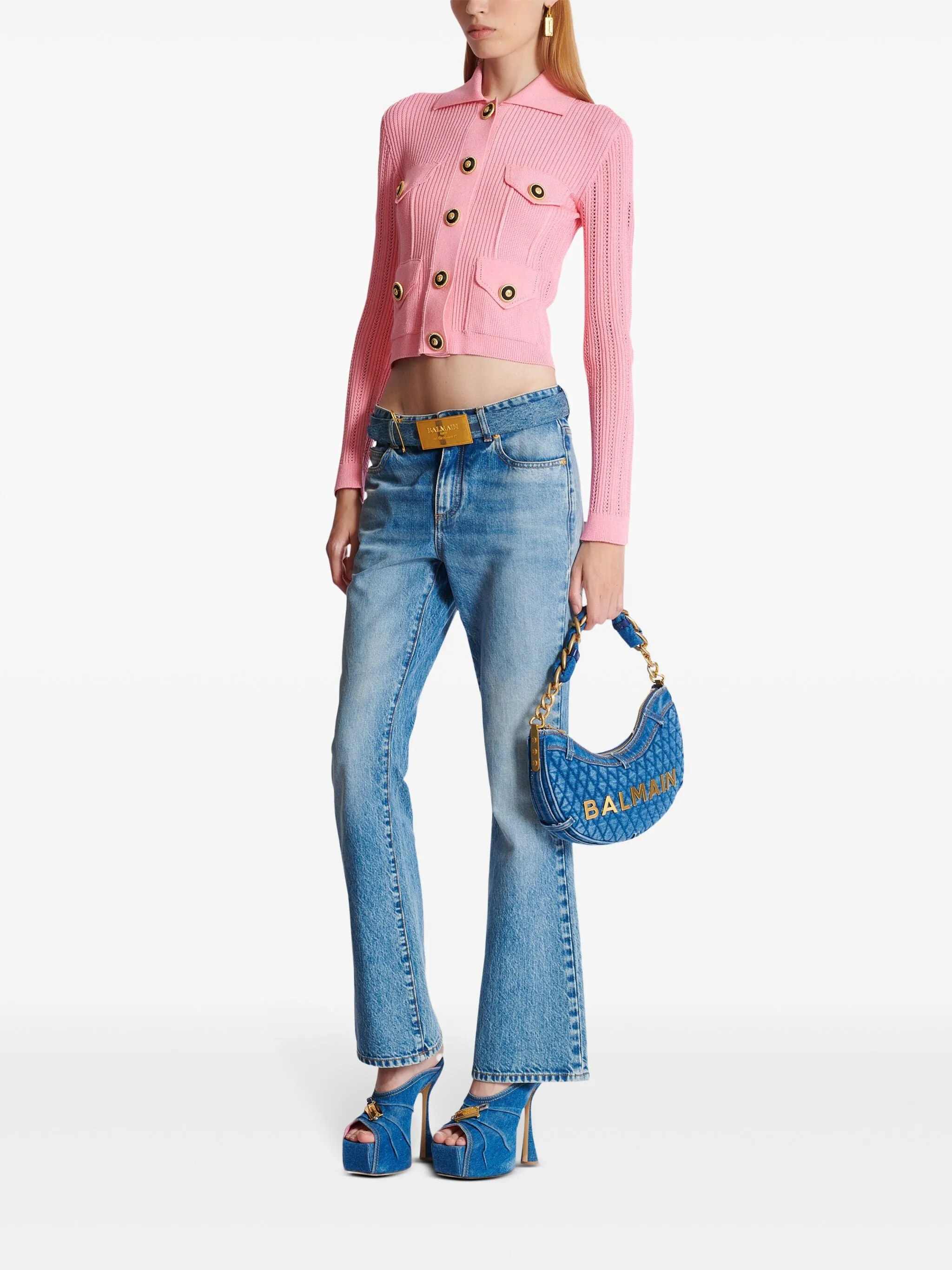 Cardigan corto in maglia