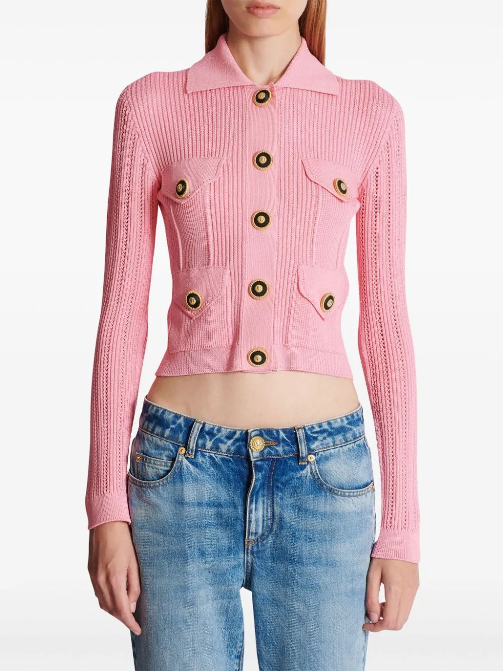 Cardigan corto in maglia