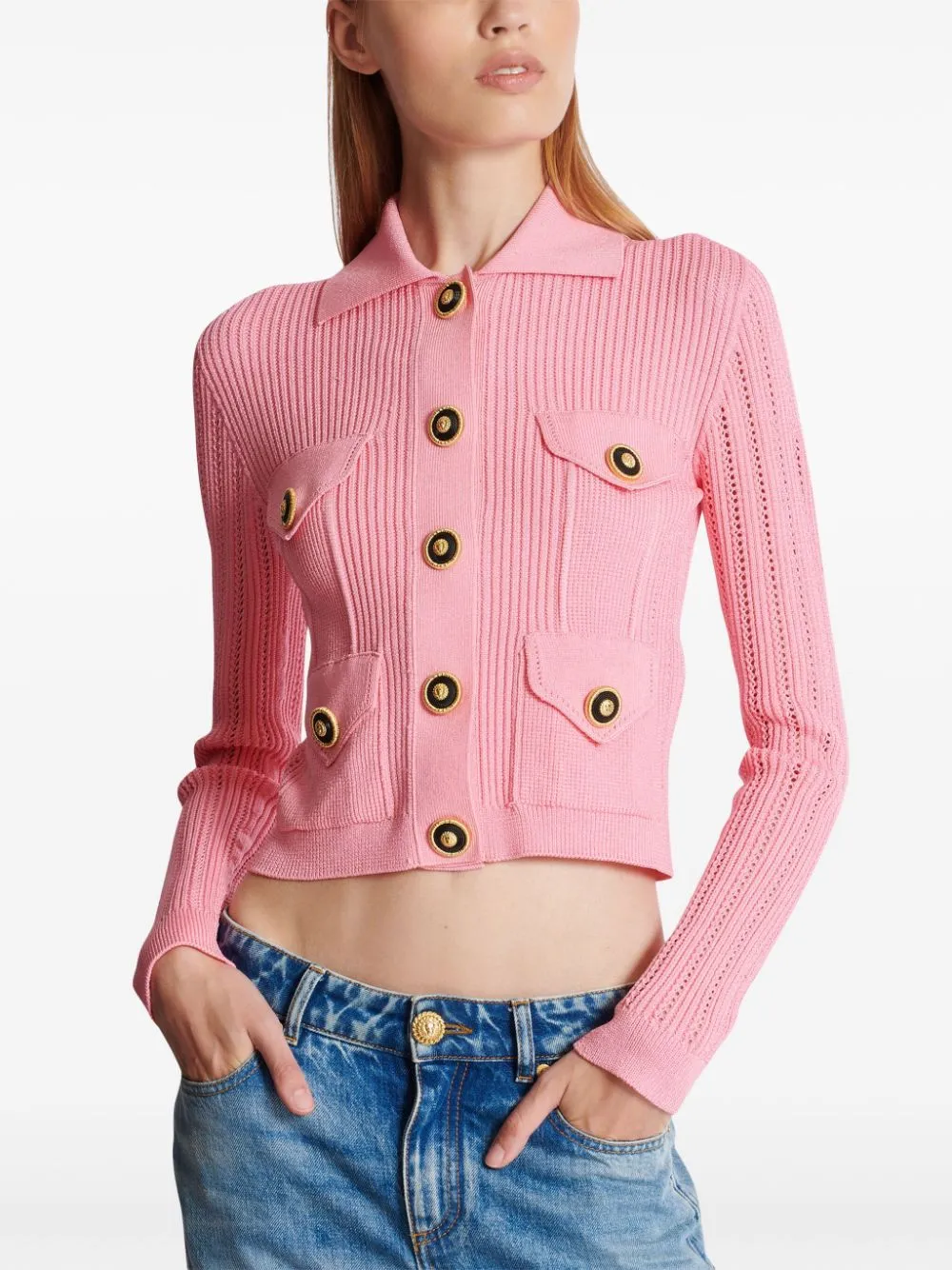 Cardigan corto in maglia