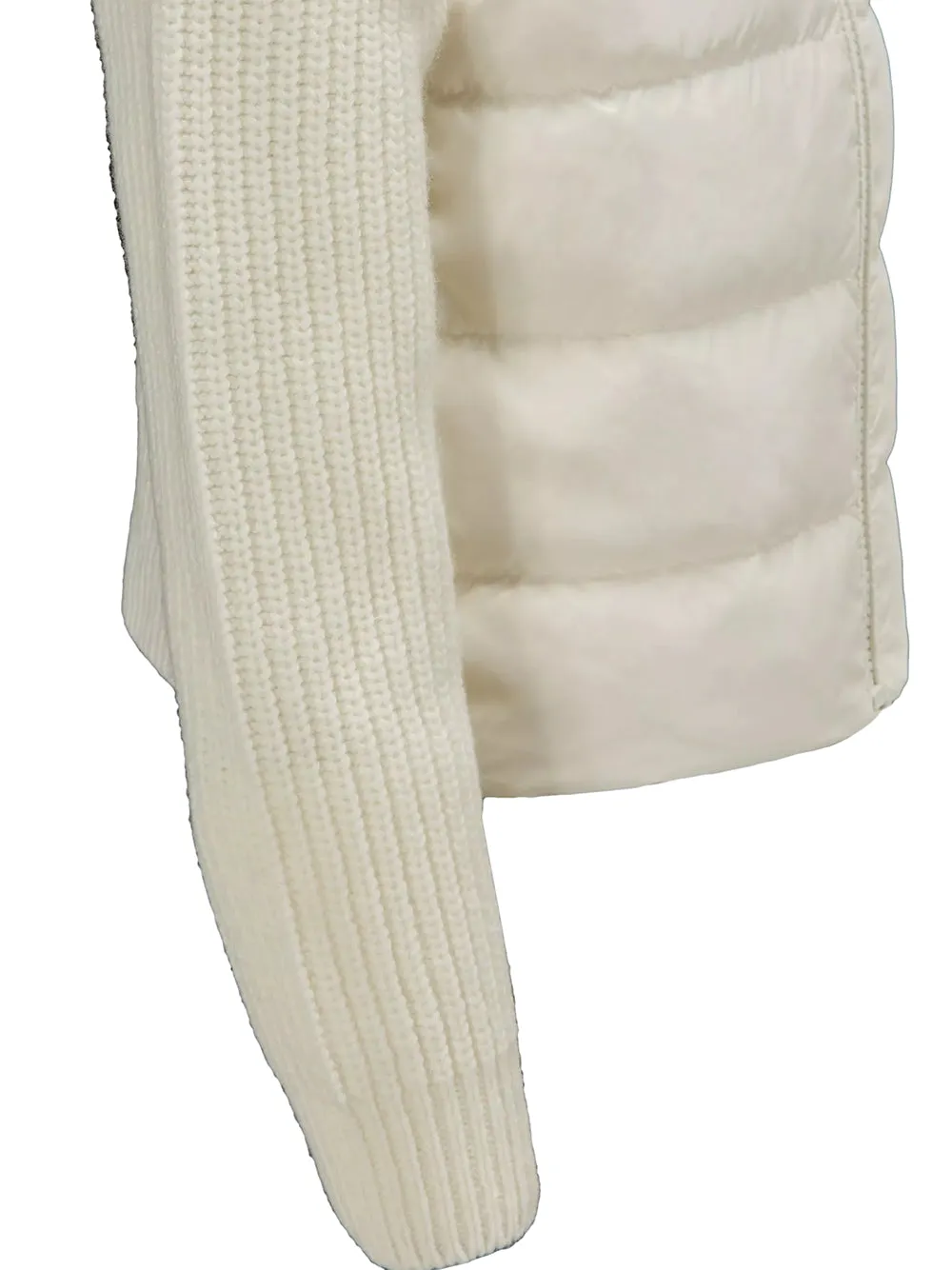 Cardigan imbottito in lana con zip
