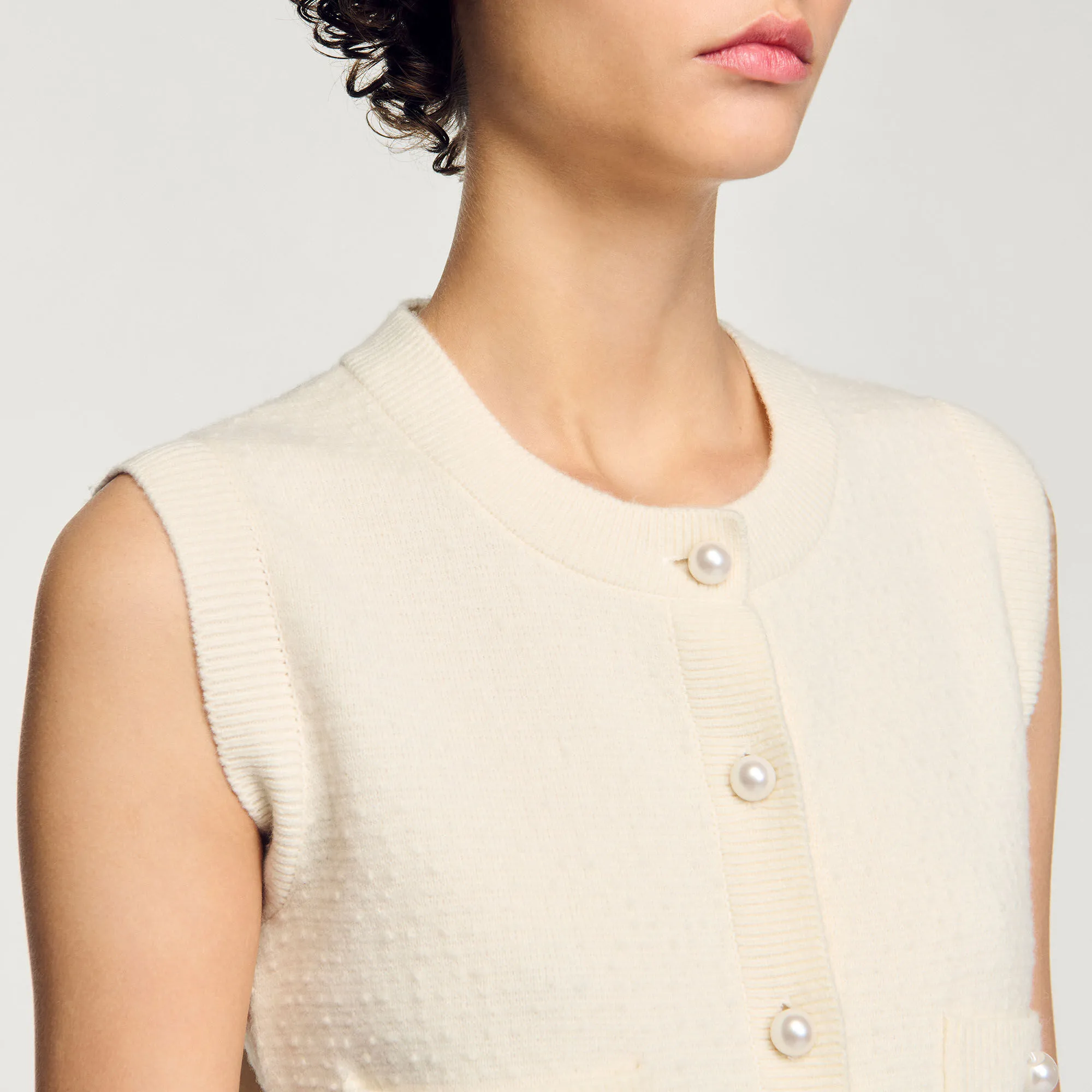 Cardigan in tweed testurizzato