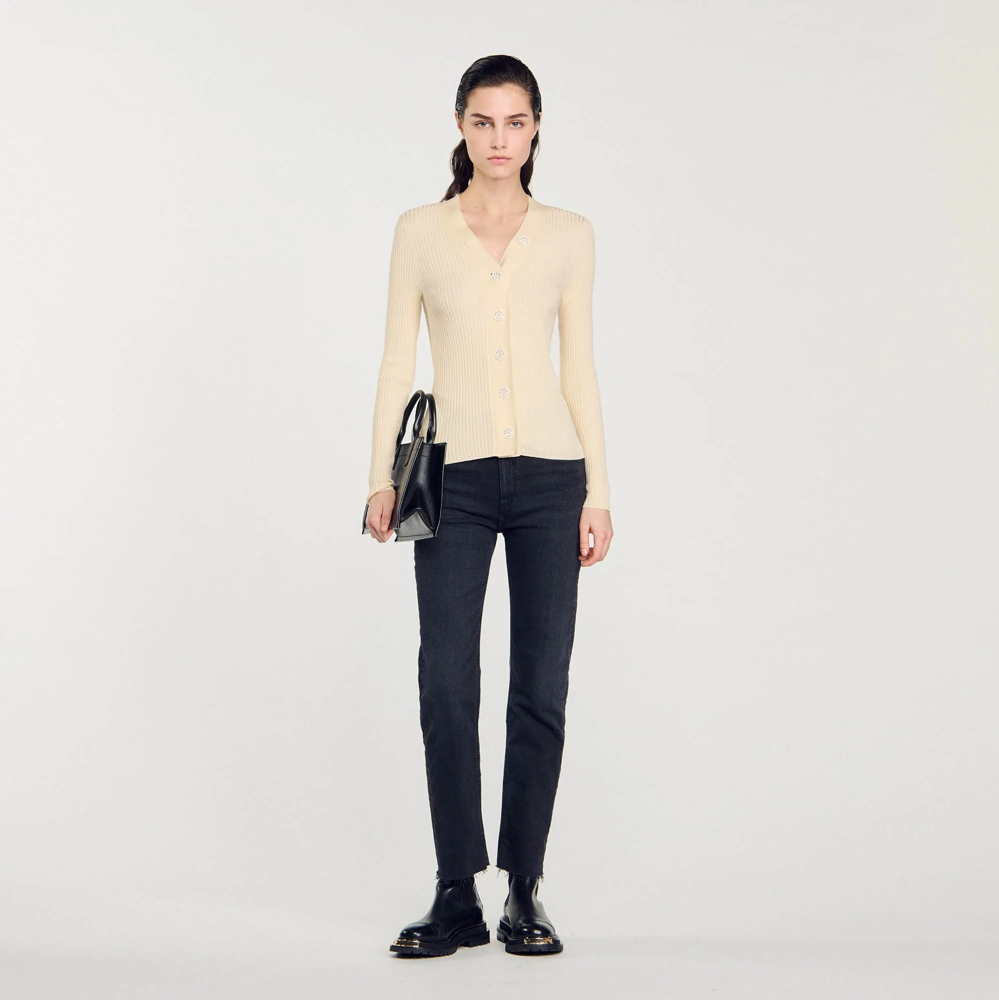 Cardigan in viscosa certificata