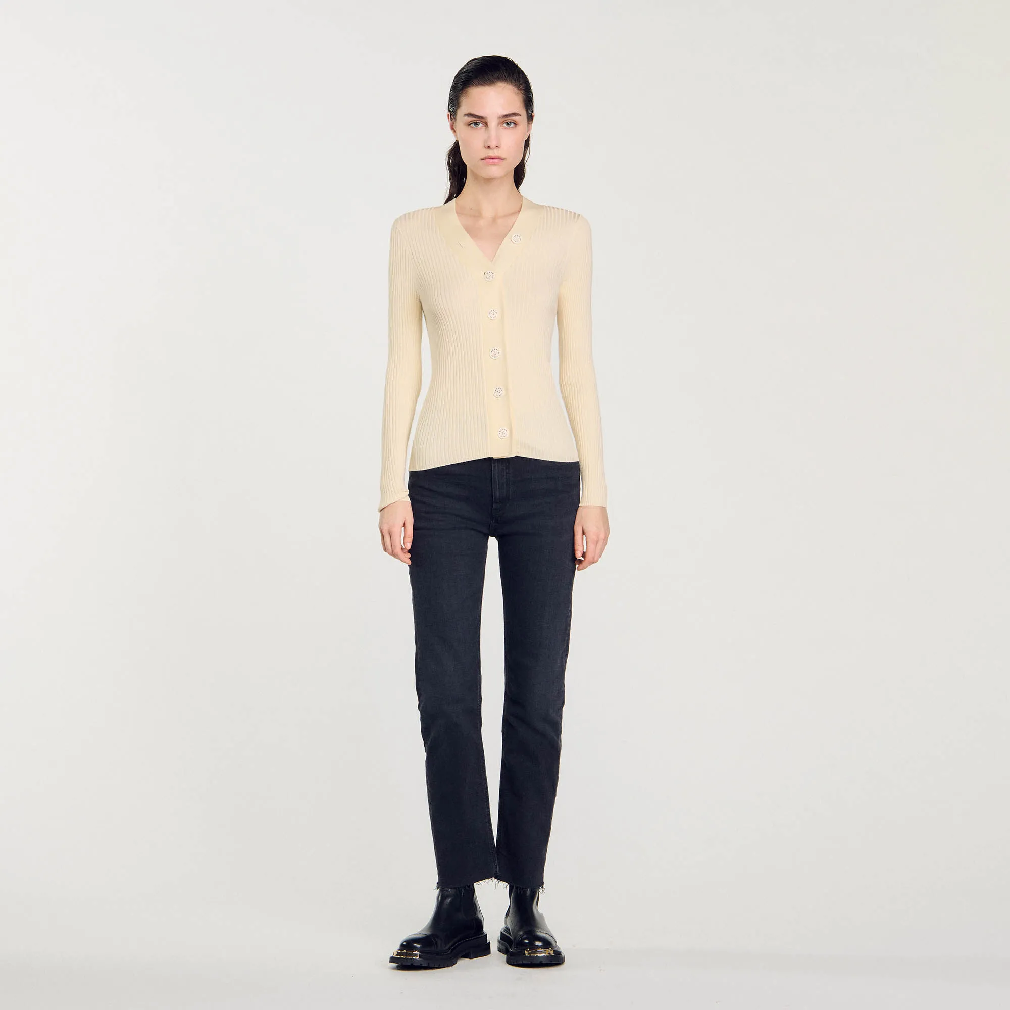 Cardigan in viscosa certificata