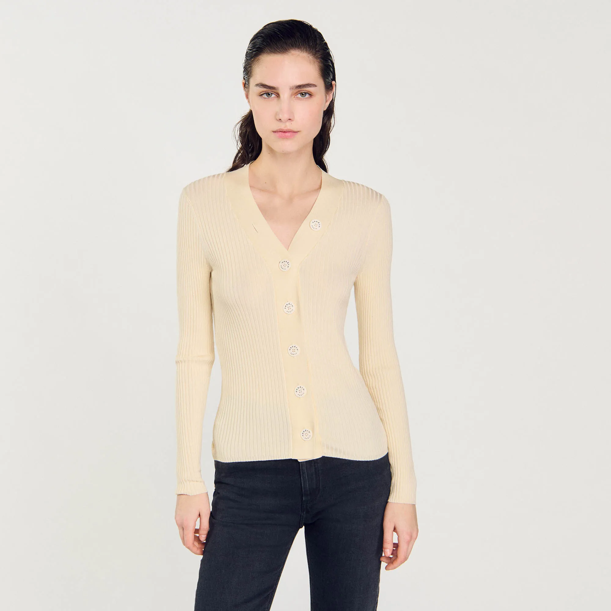 Cardigan in viscosa certificata