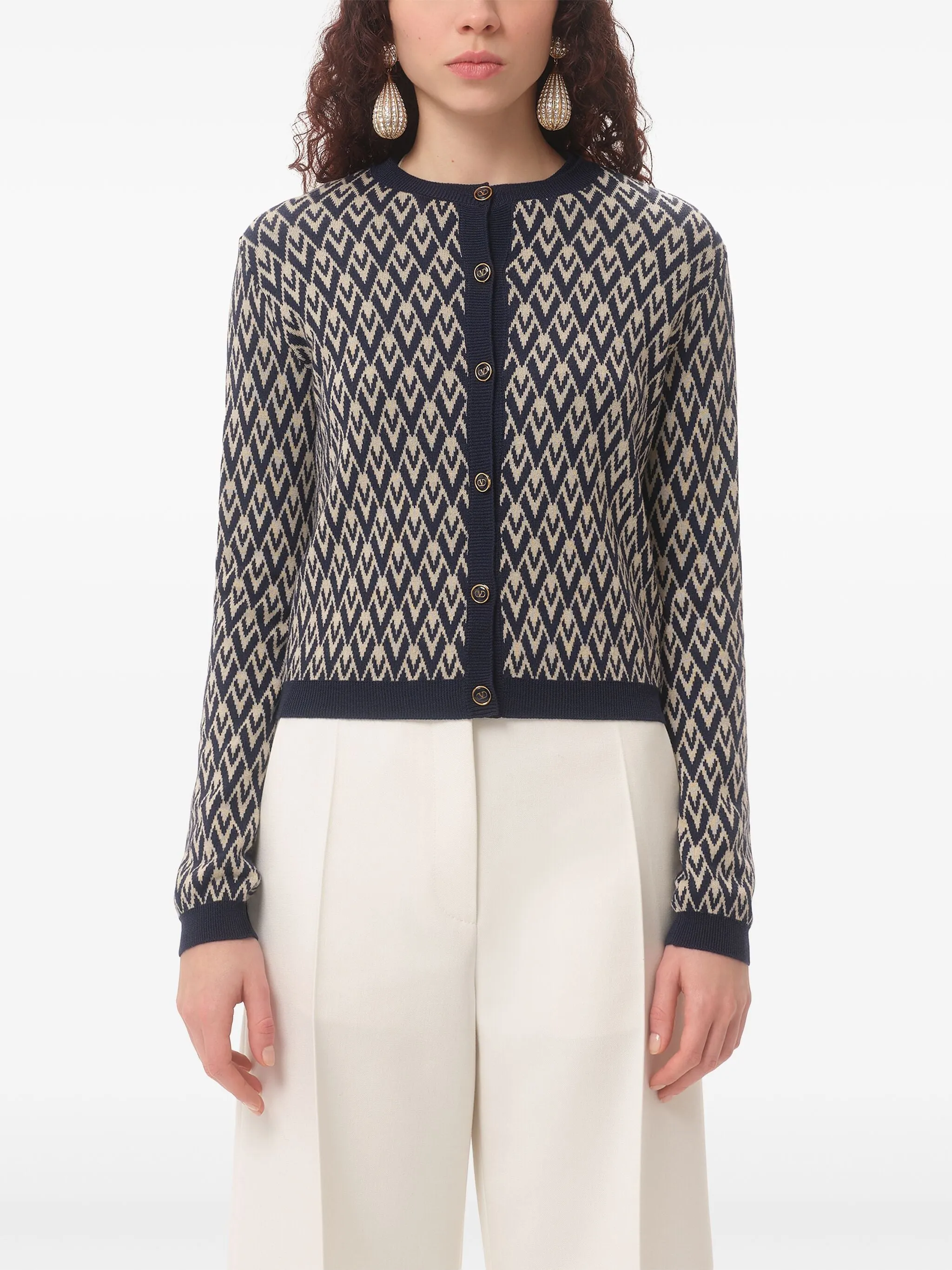 Cardigan Jacquard Toute la V