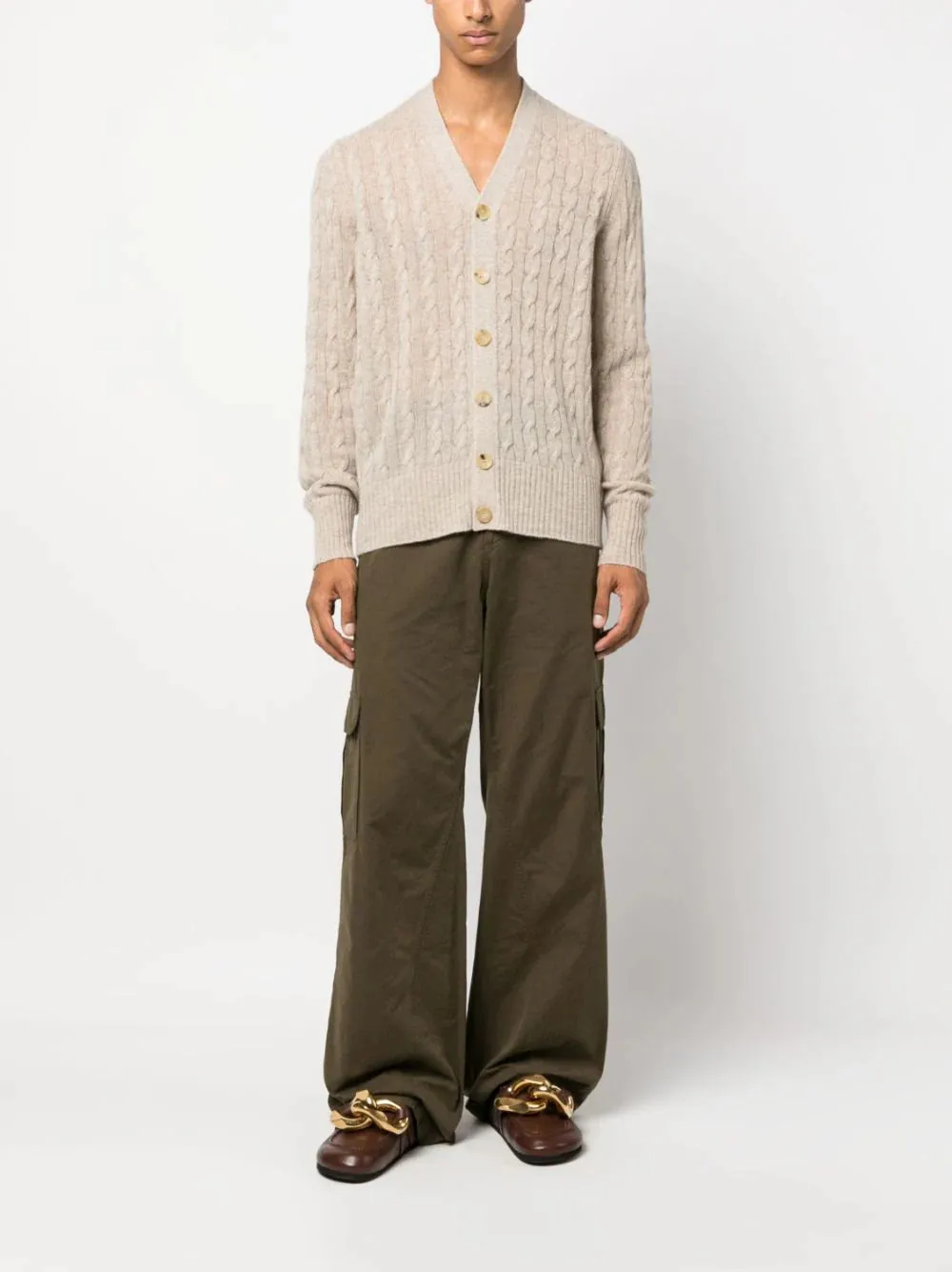 Cardigan logo embossed