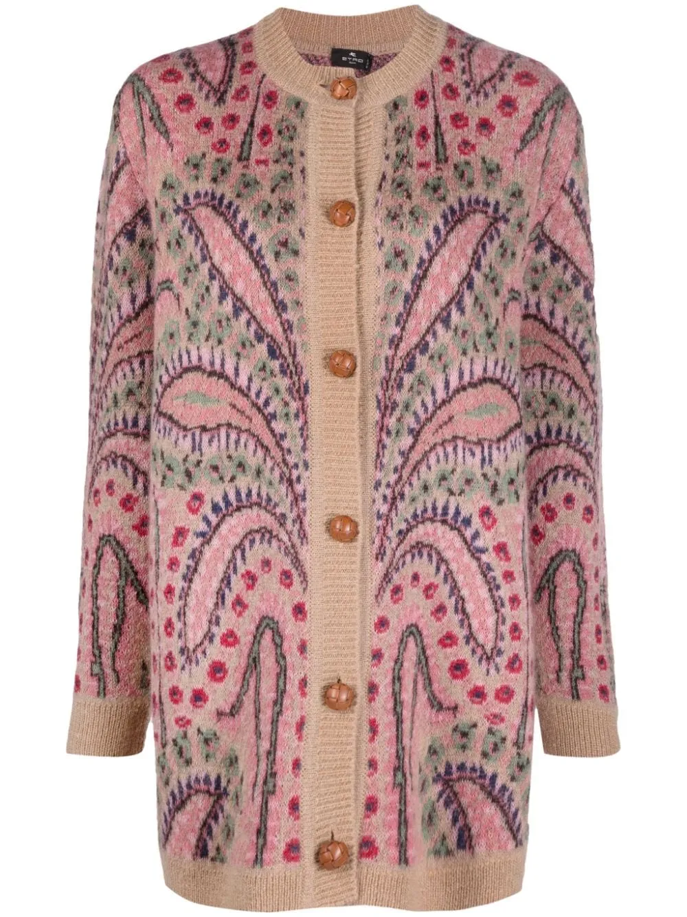 Cardigan paisley jacquard