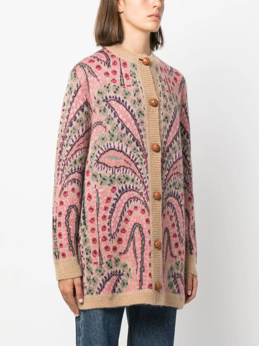 Cardigan paisley jacquard