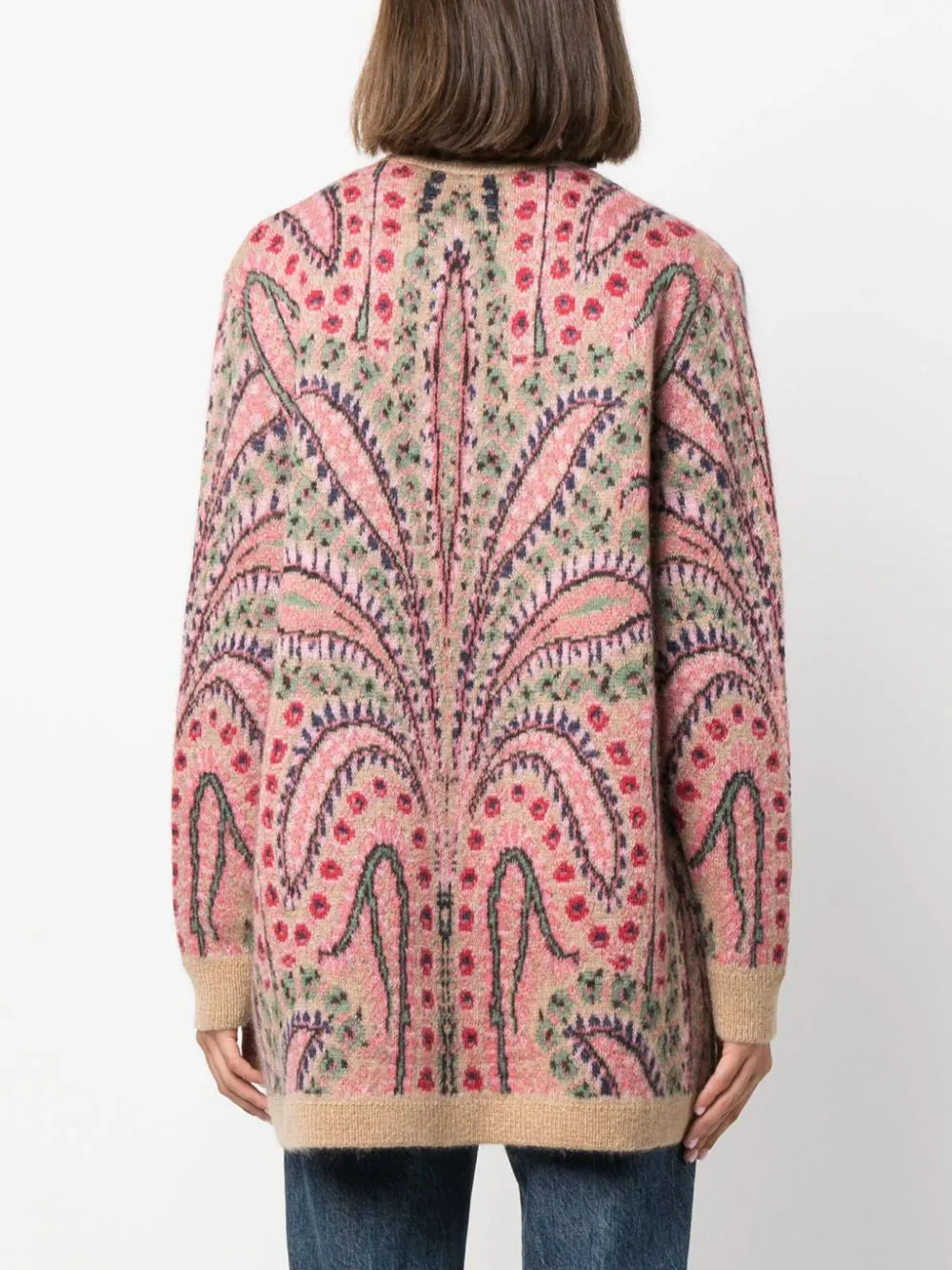 Cardigan paisley jacquard