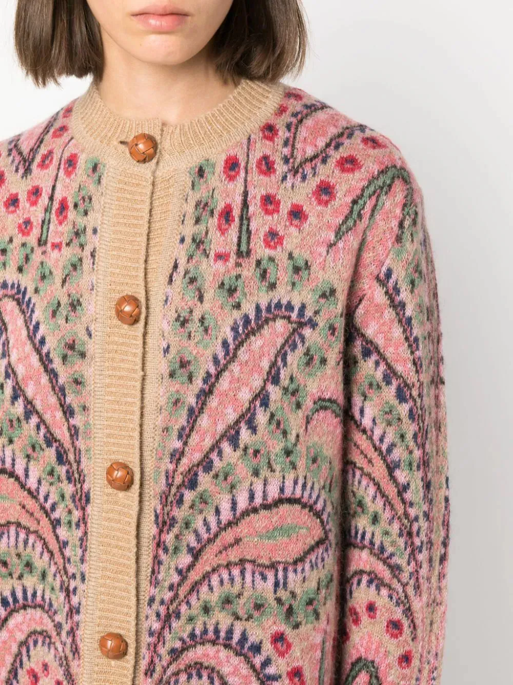 Cardigan paisley jacquard