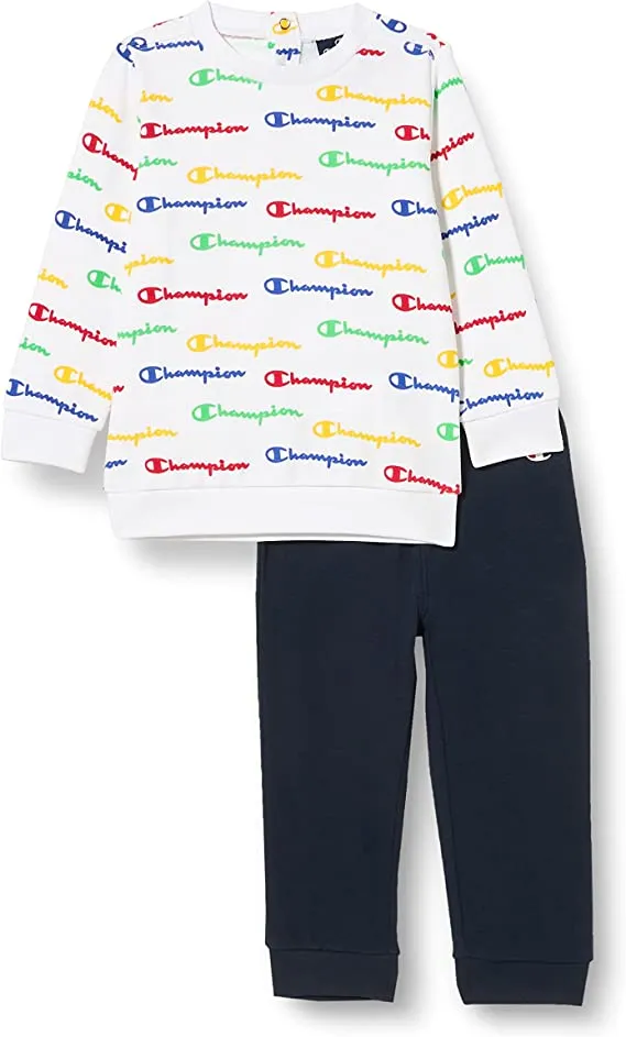 Champion Tuta da Infant in cotone leggero Legacy American 306301 WL001 bianco blu