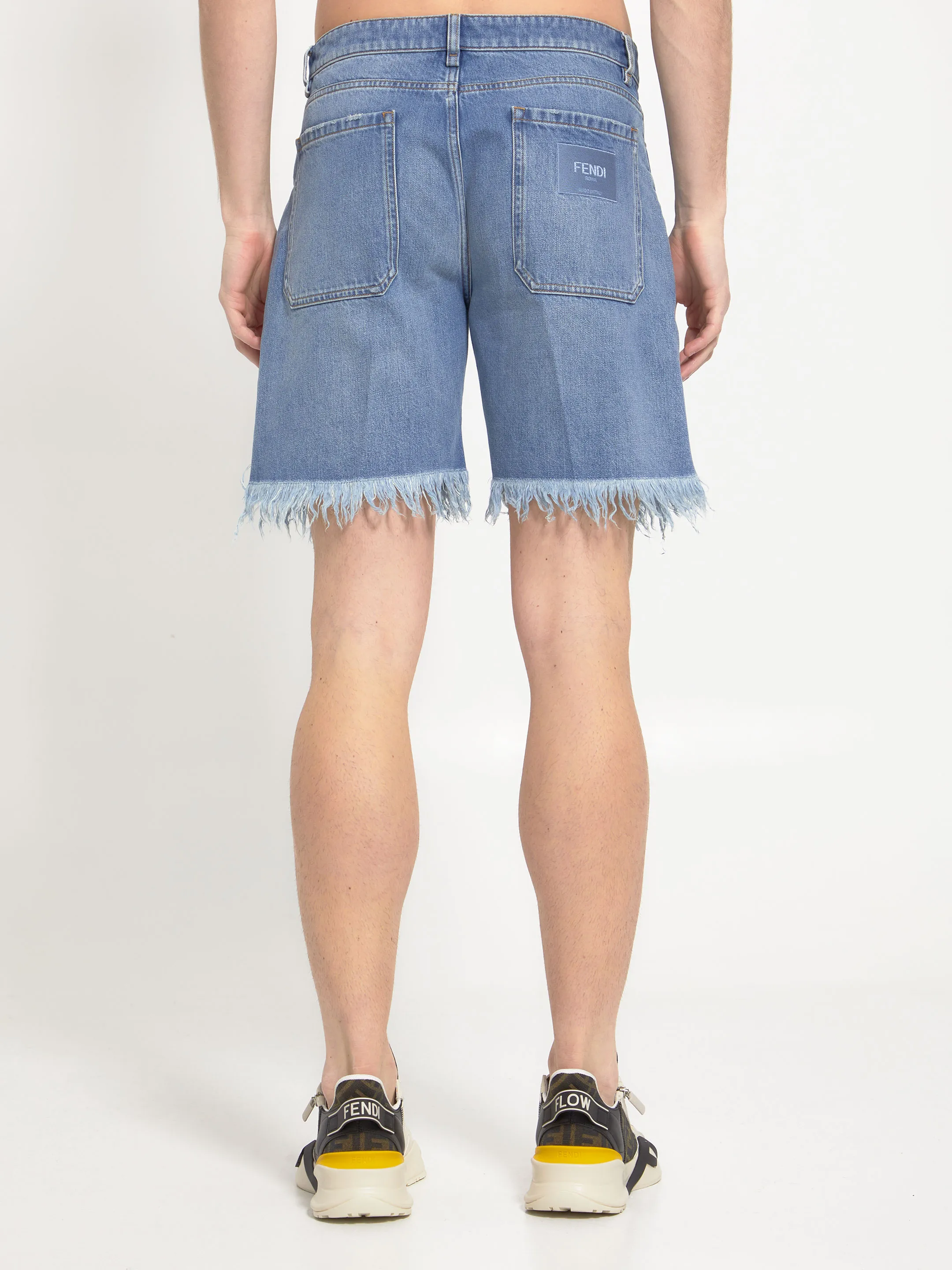 FENDI    Bermuda in denim blu