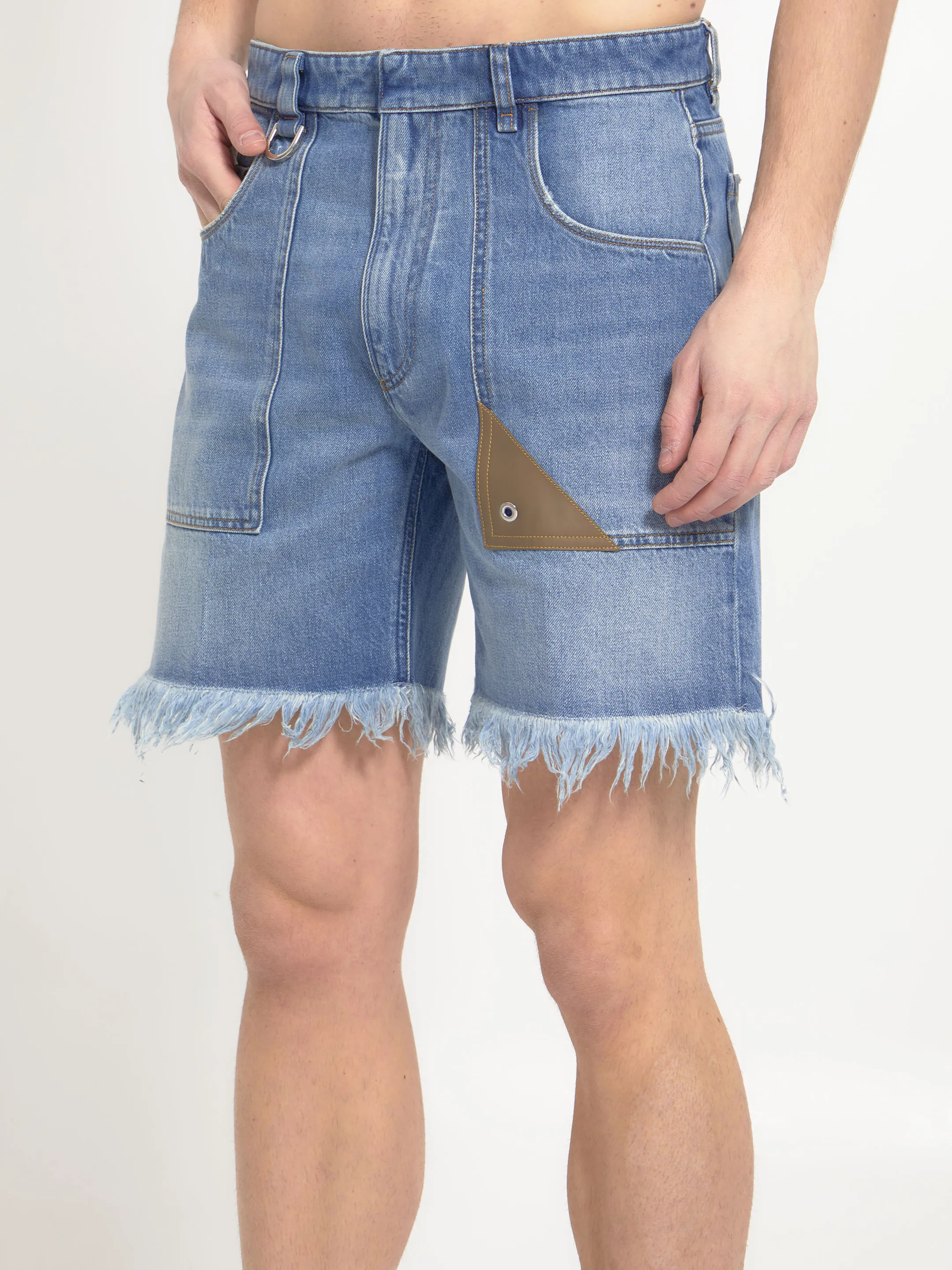 FENDI    Bermuda in denim blu
