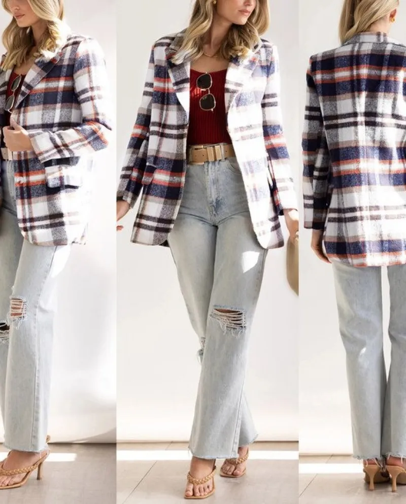 Giacca casual da donna Primavera Autunno Giacche sottili Cappotto slim fit Blazer a maniche lunghe Giacche da ufficio per donna