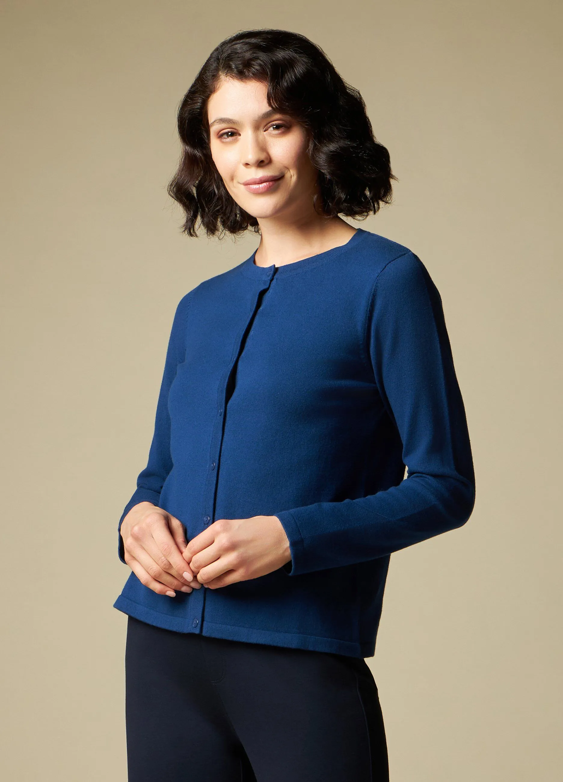 IWIE  Cardigan in tricot di misto cotone donna