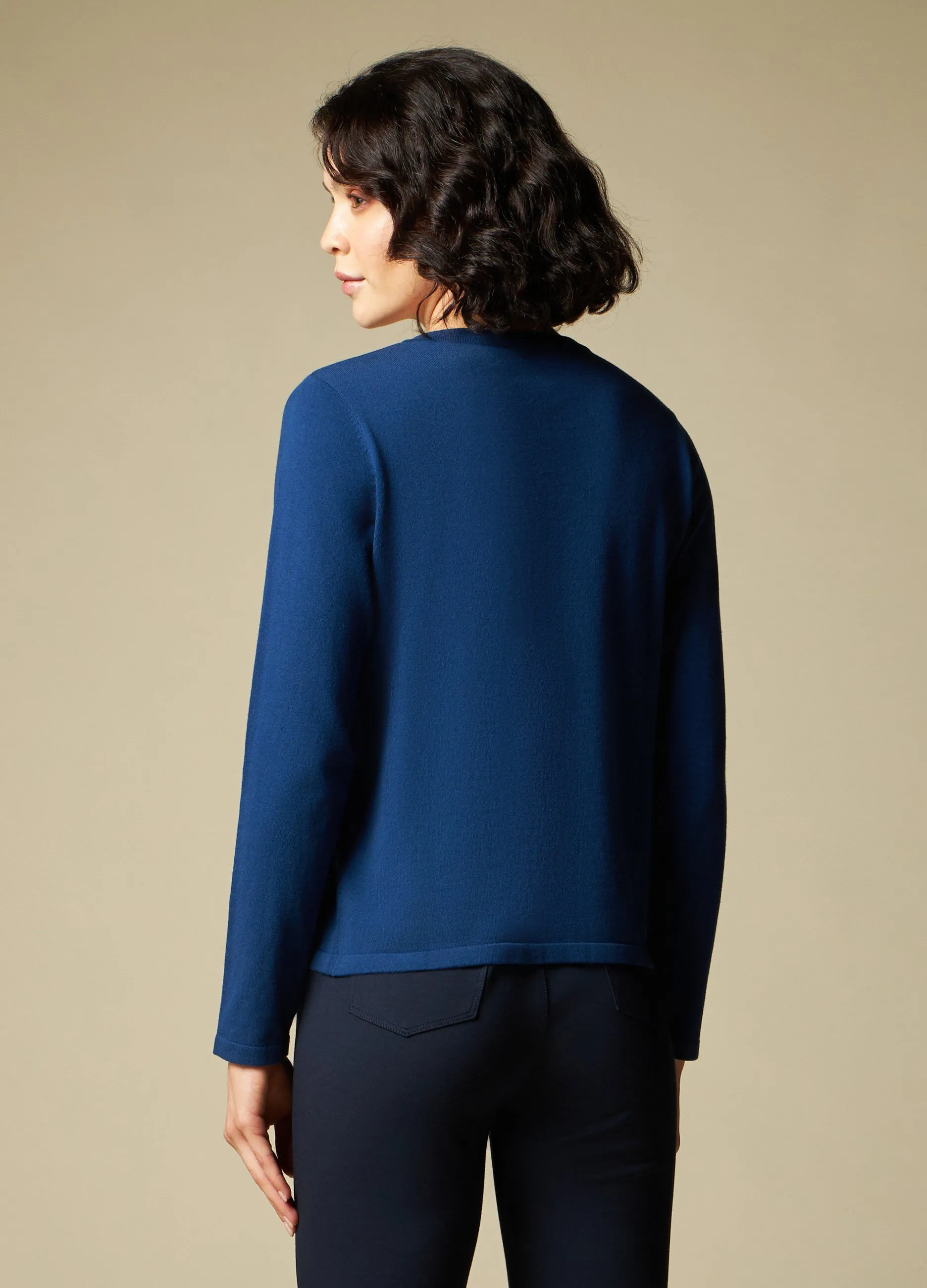 IWIE  Cardigan in tricot di misto cotone donna