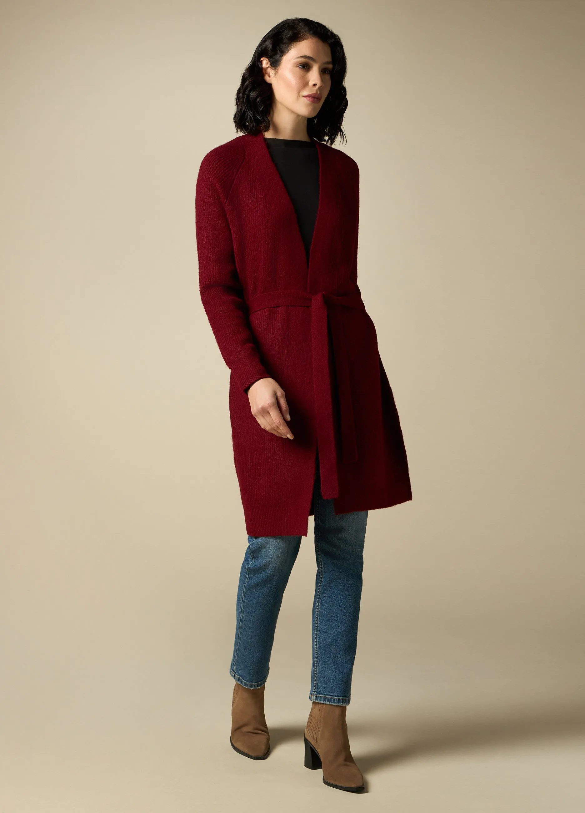 IWIE  Cardigan lungo in tricot donna