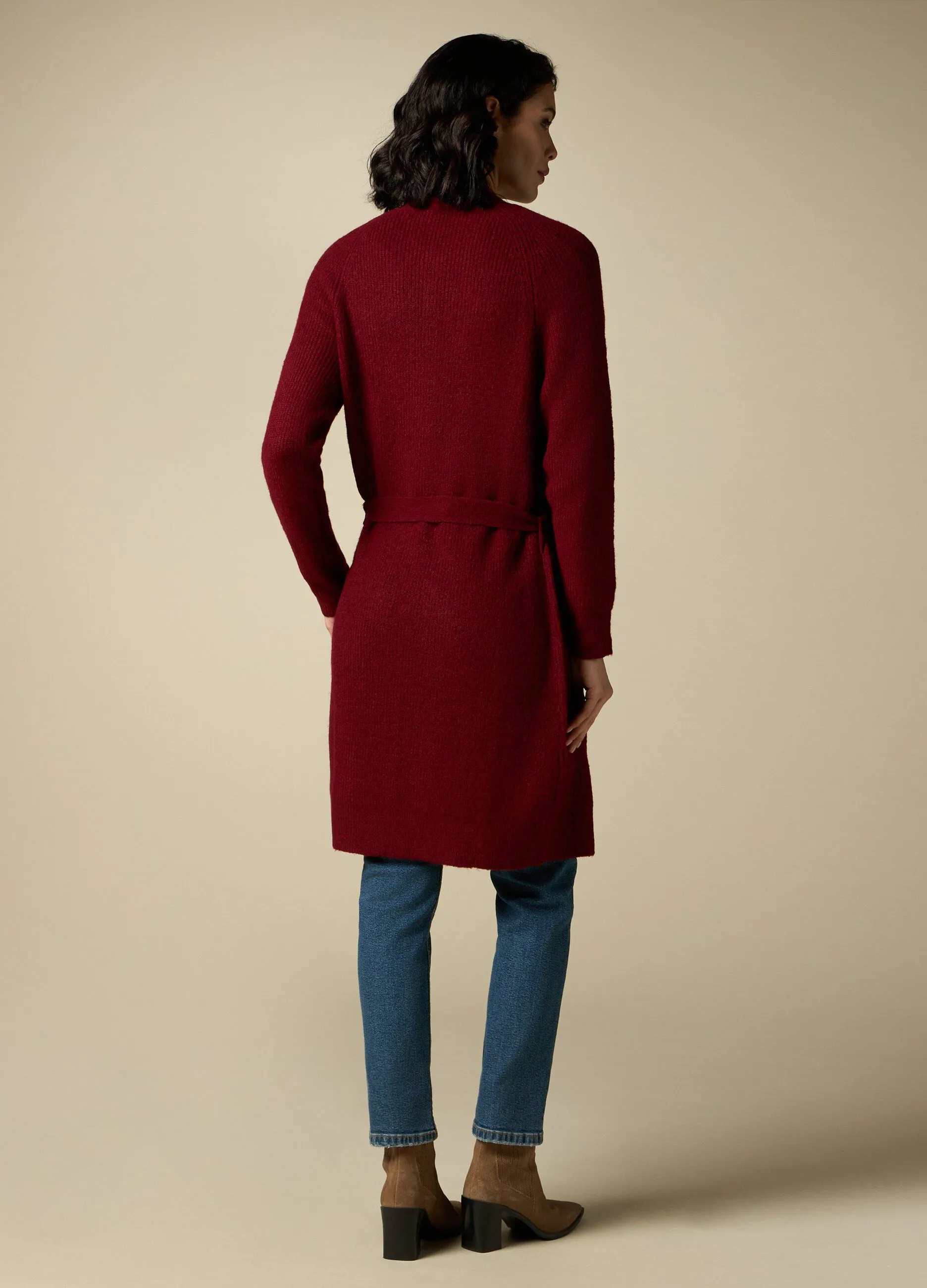IWIE  Cardigan lungo in tricot donna