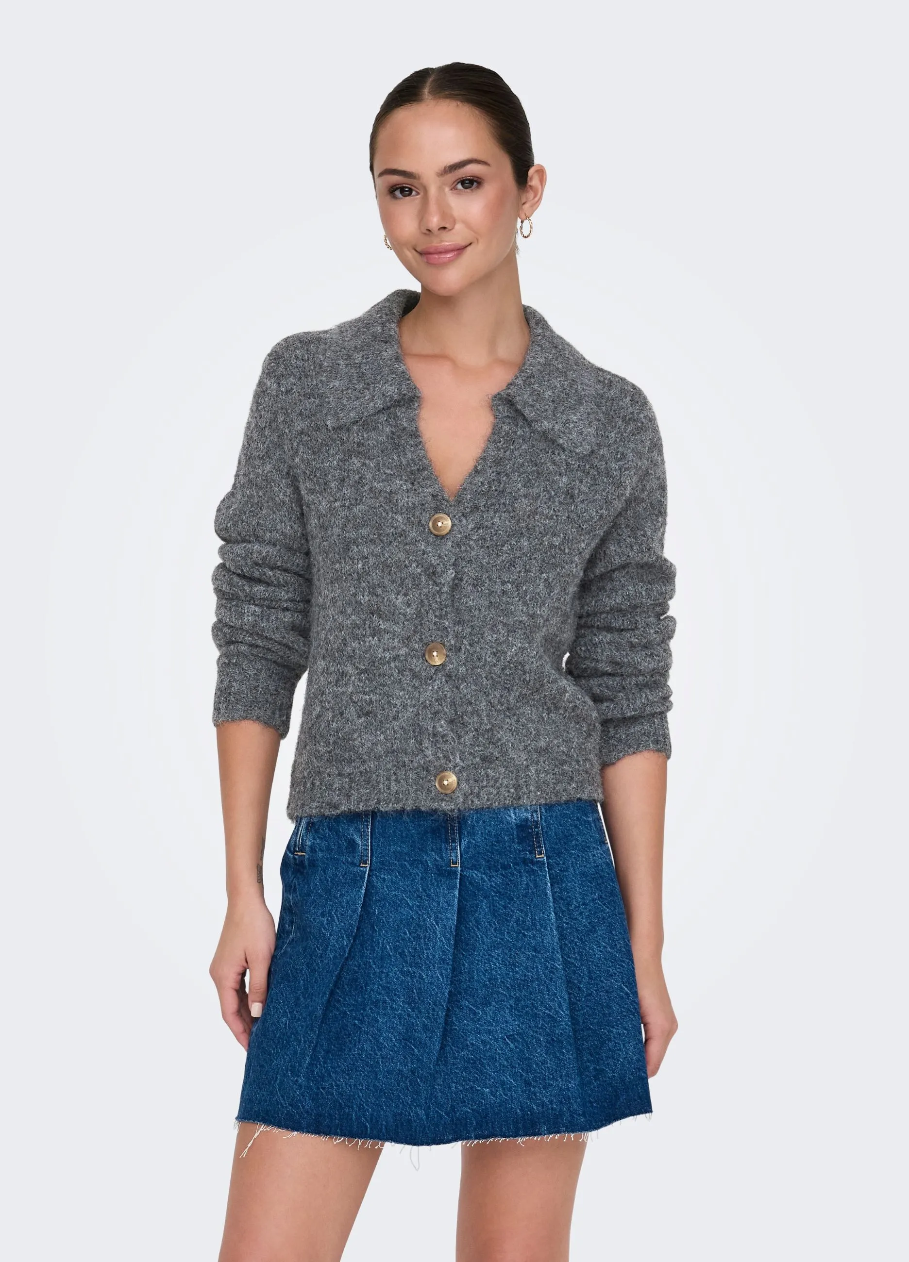 JDY  Cardigan a maniche lunghe con scollo a V