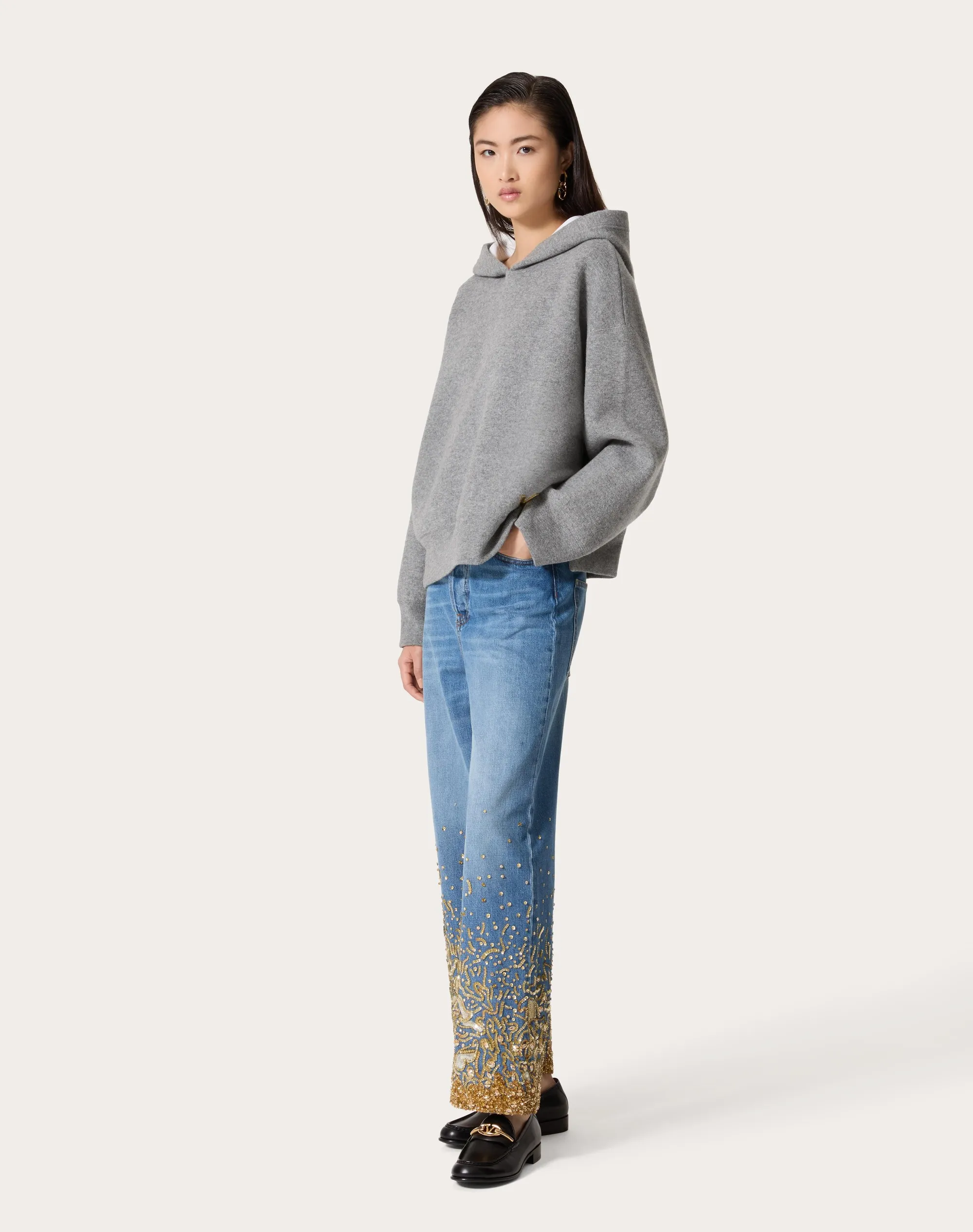 MAGLIA IN LANA E STRETCHED VISCOSE