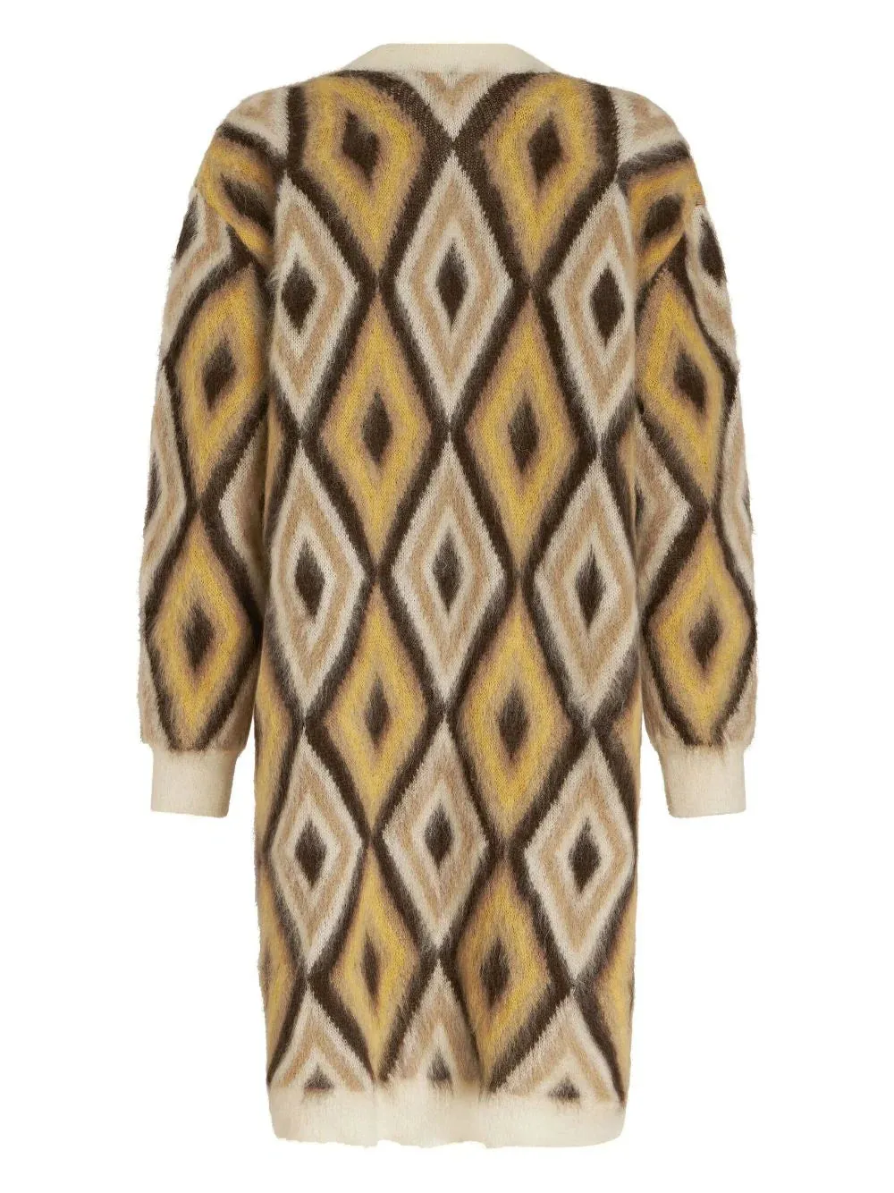 Maxi Cardigan in maglia jacquard