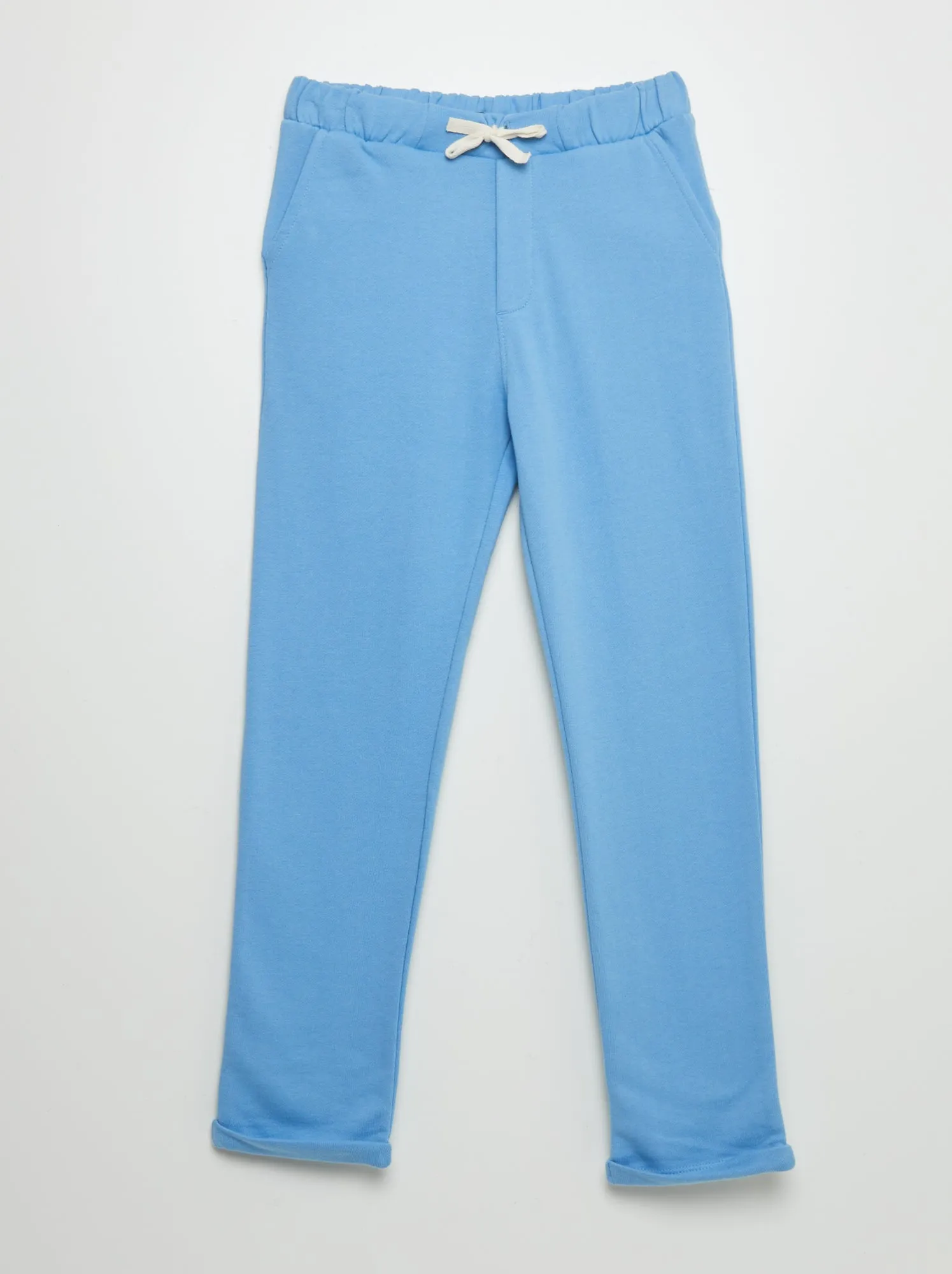 Pantaloni in tessuto felpato leggero - BLU