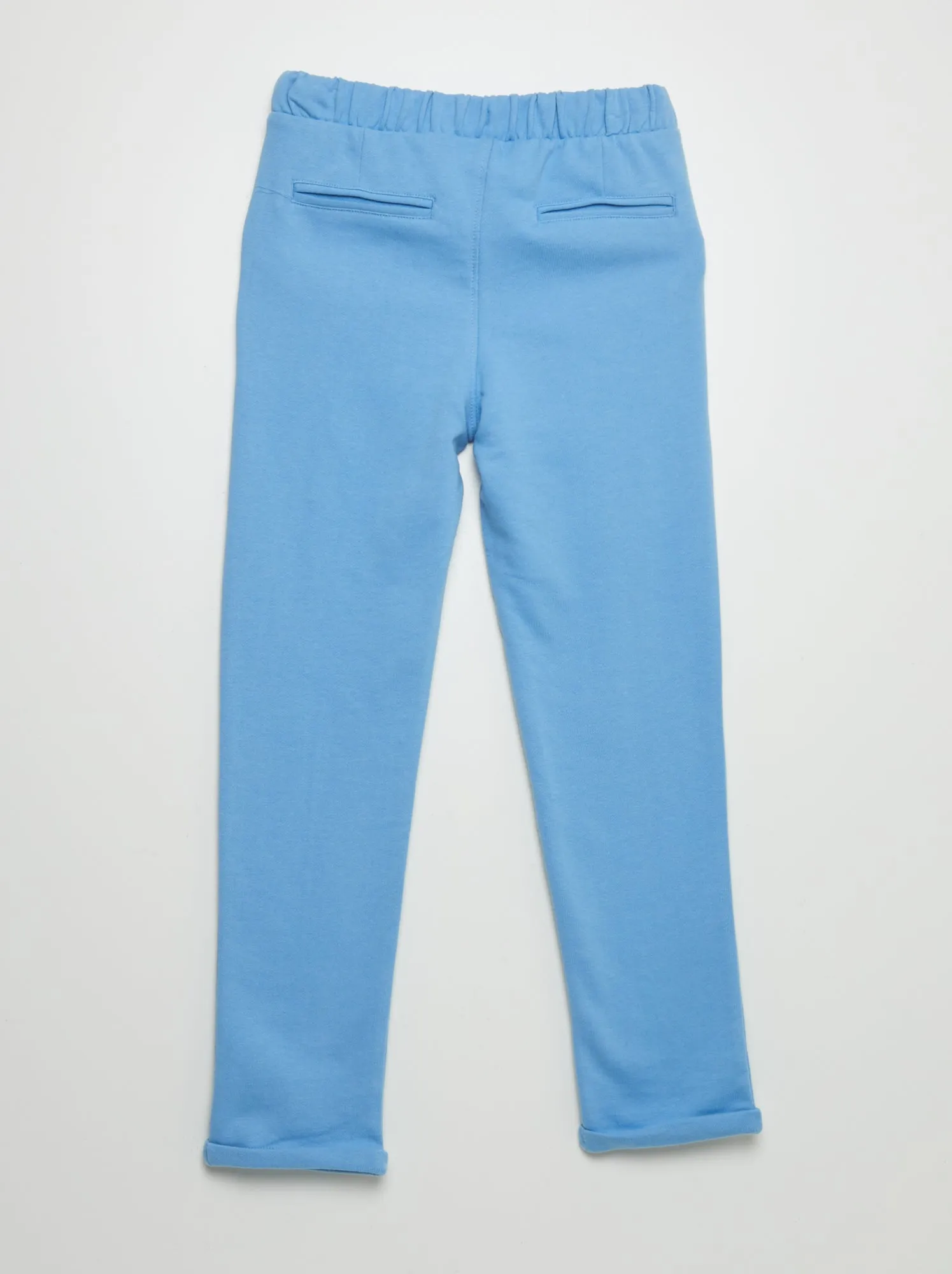 Pantaloni in tessuto felpato leggero - BLU