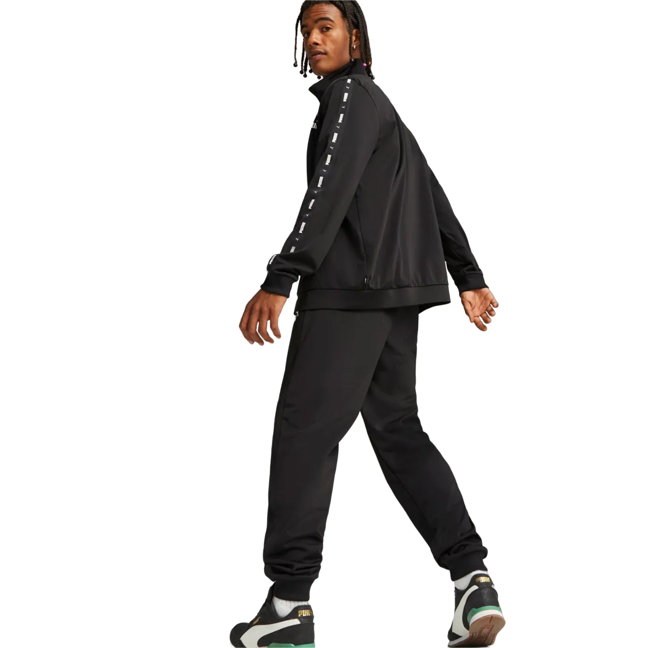 Puma Tuta in poliestere da uomo Tape poly suit 677429-01 nero