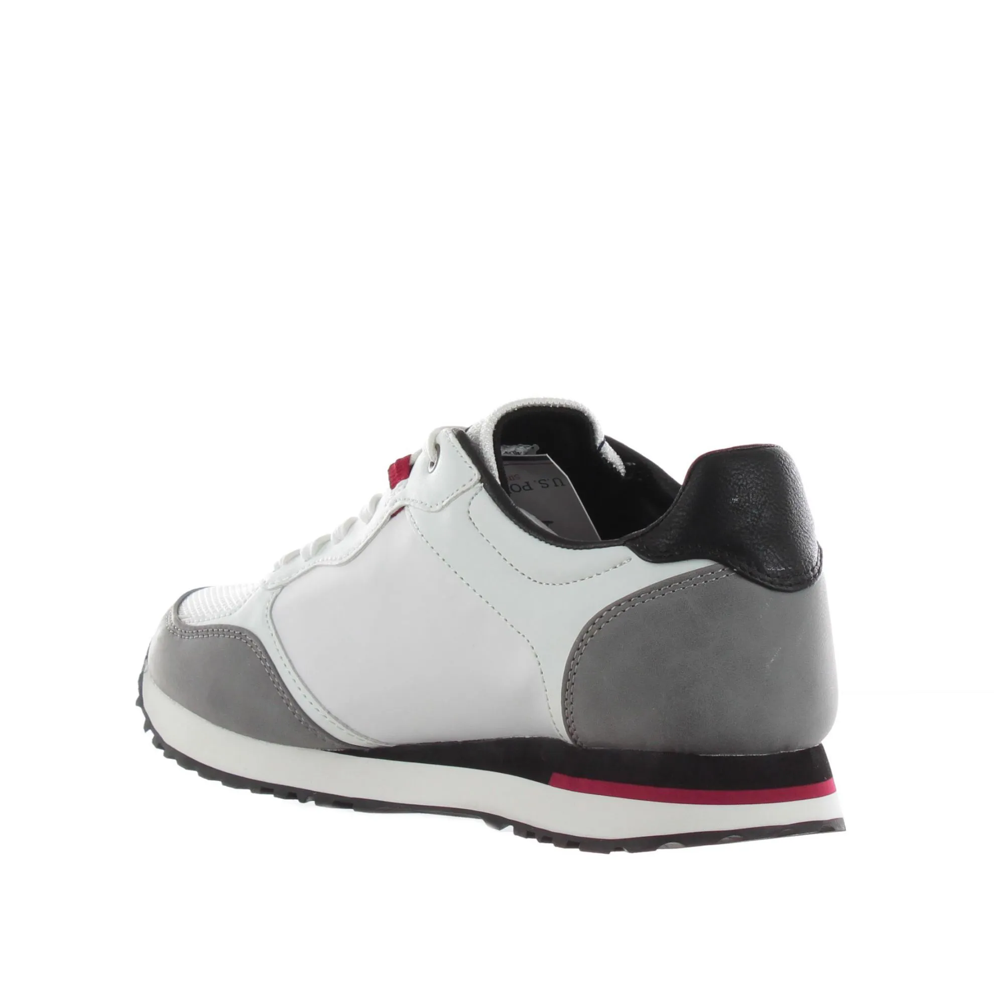 Sneaker in pelle e tessuto logato