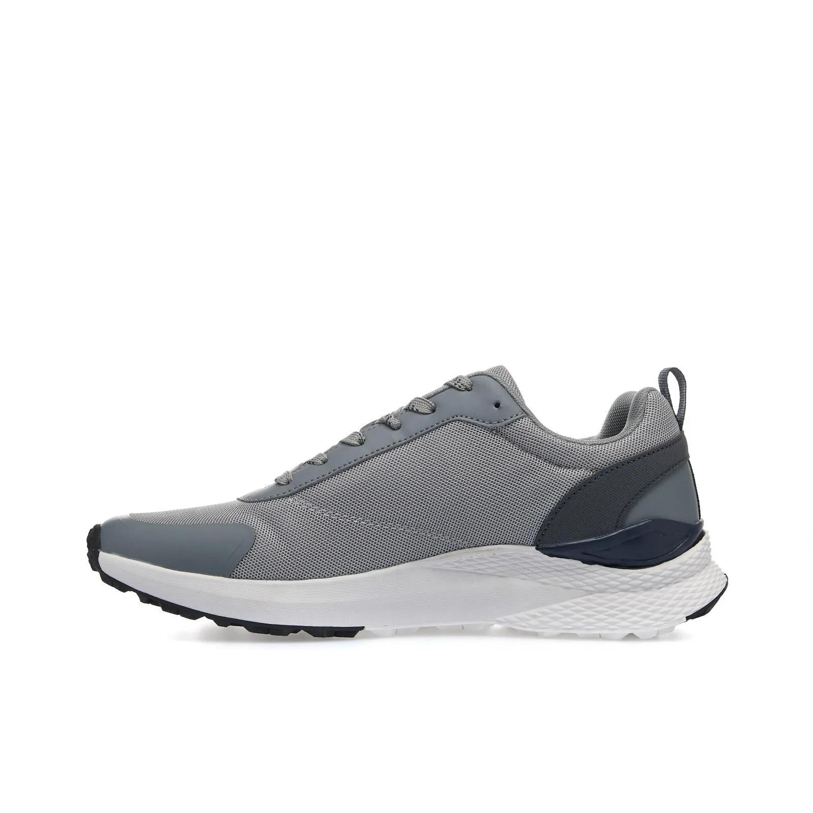 Sneakers grigie in tessuto con suola in gomma