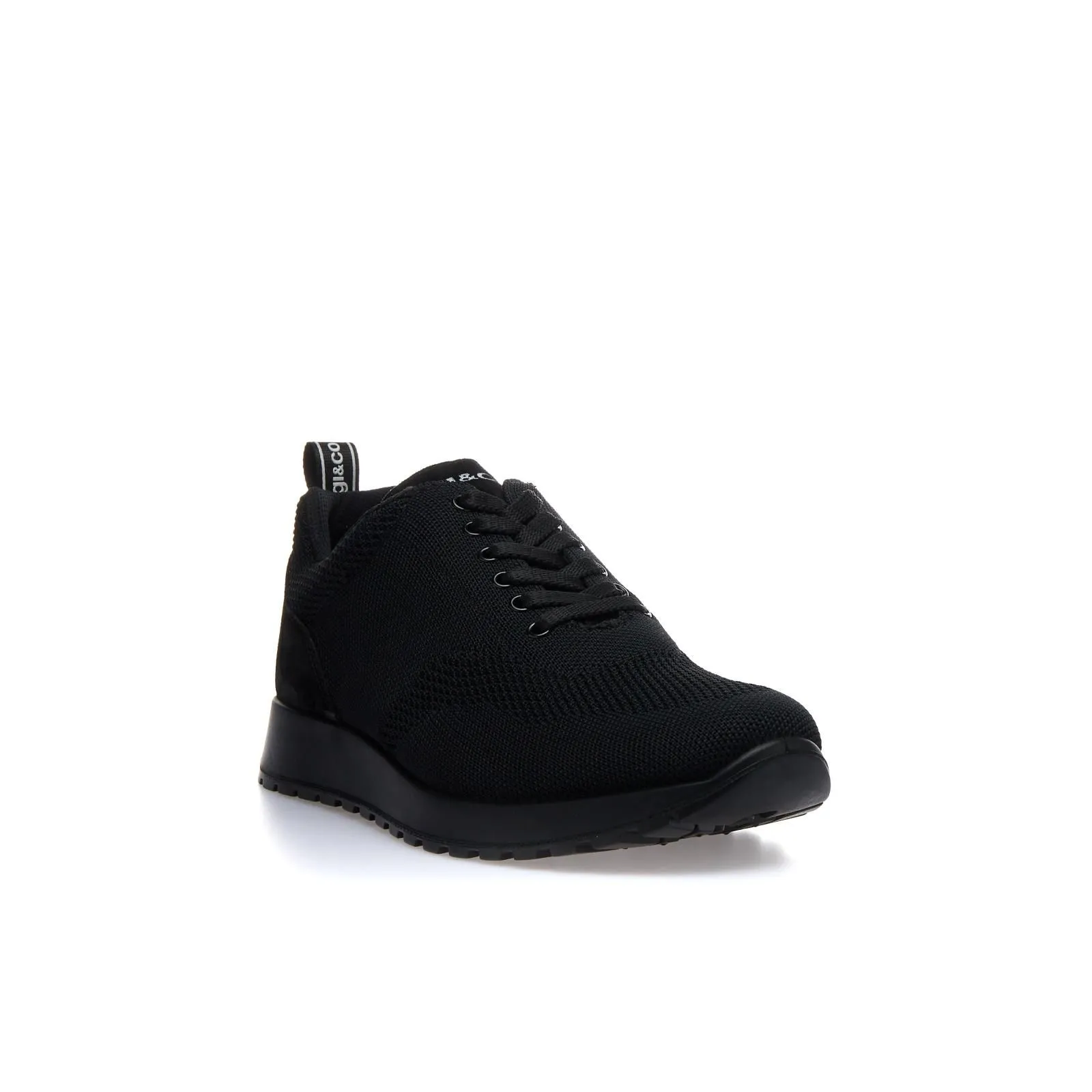 Sneakers nere in tessuto