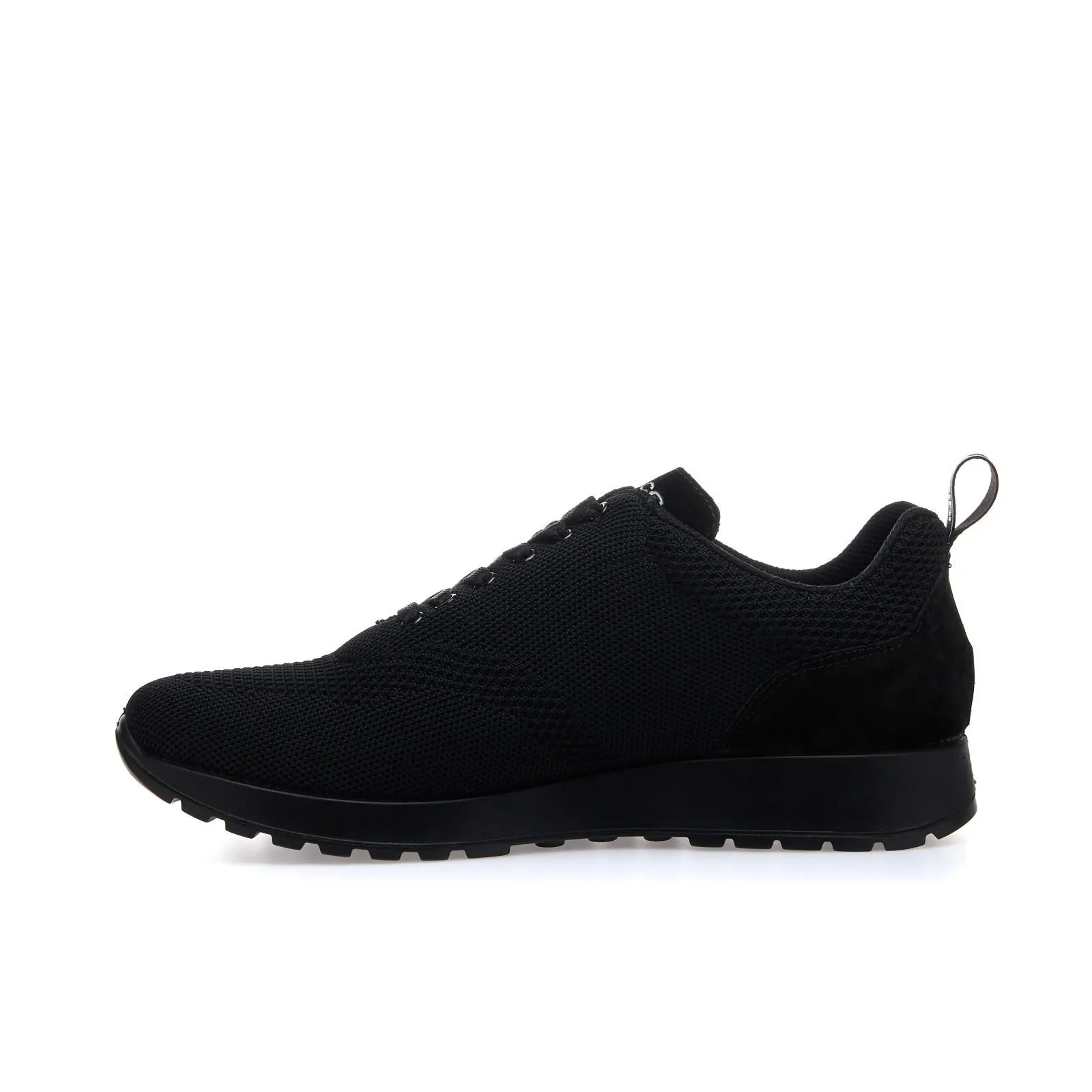 Sneakers nere in tessuto