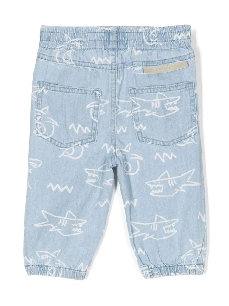 stella mccartney Pantaloni stampa squali