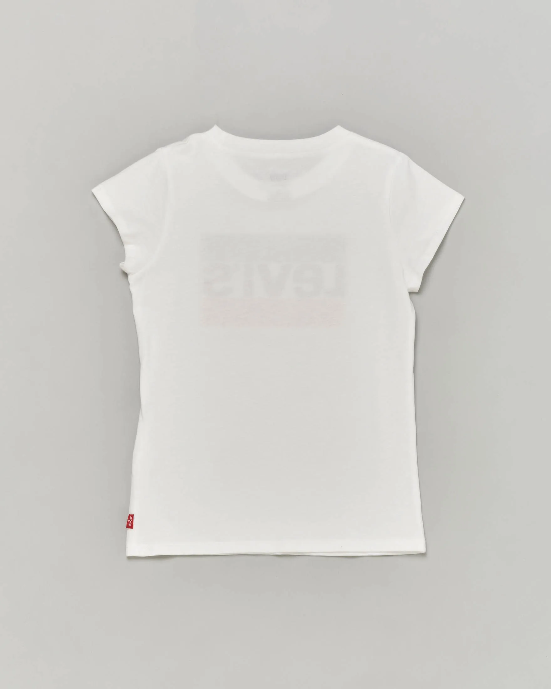 T-shirt bianca mezza manica con logo heroel tricolore 2-8 anni