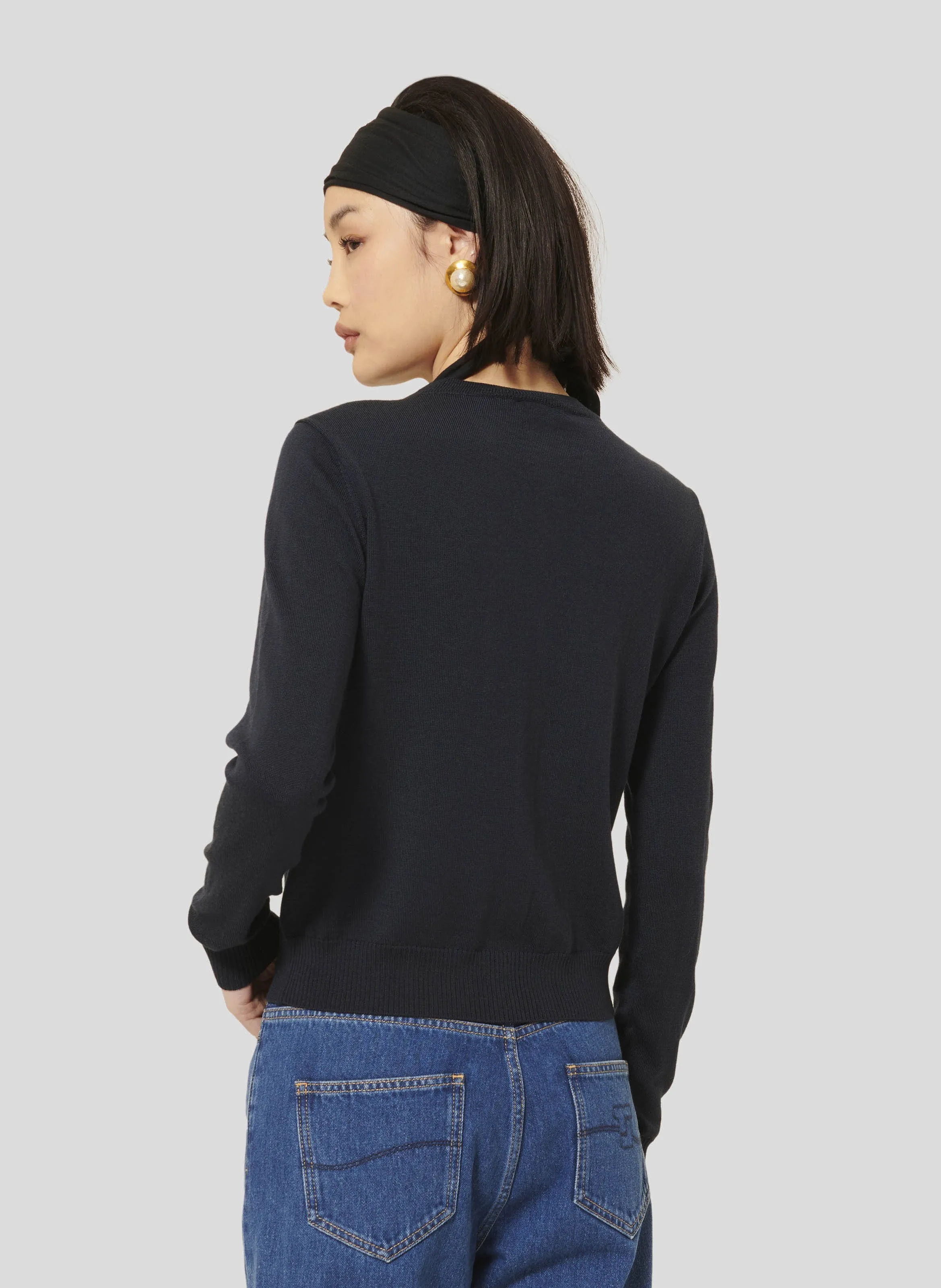  TARA JARMON   GINNO - Cardigan dritto in lana | Blu