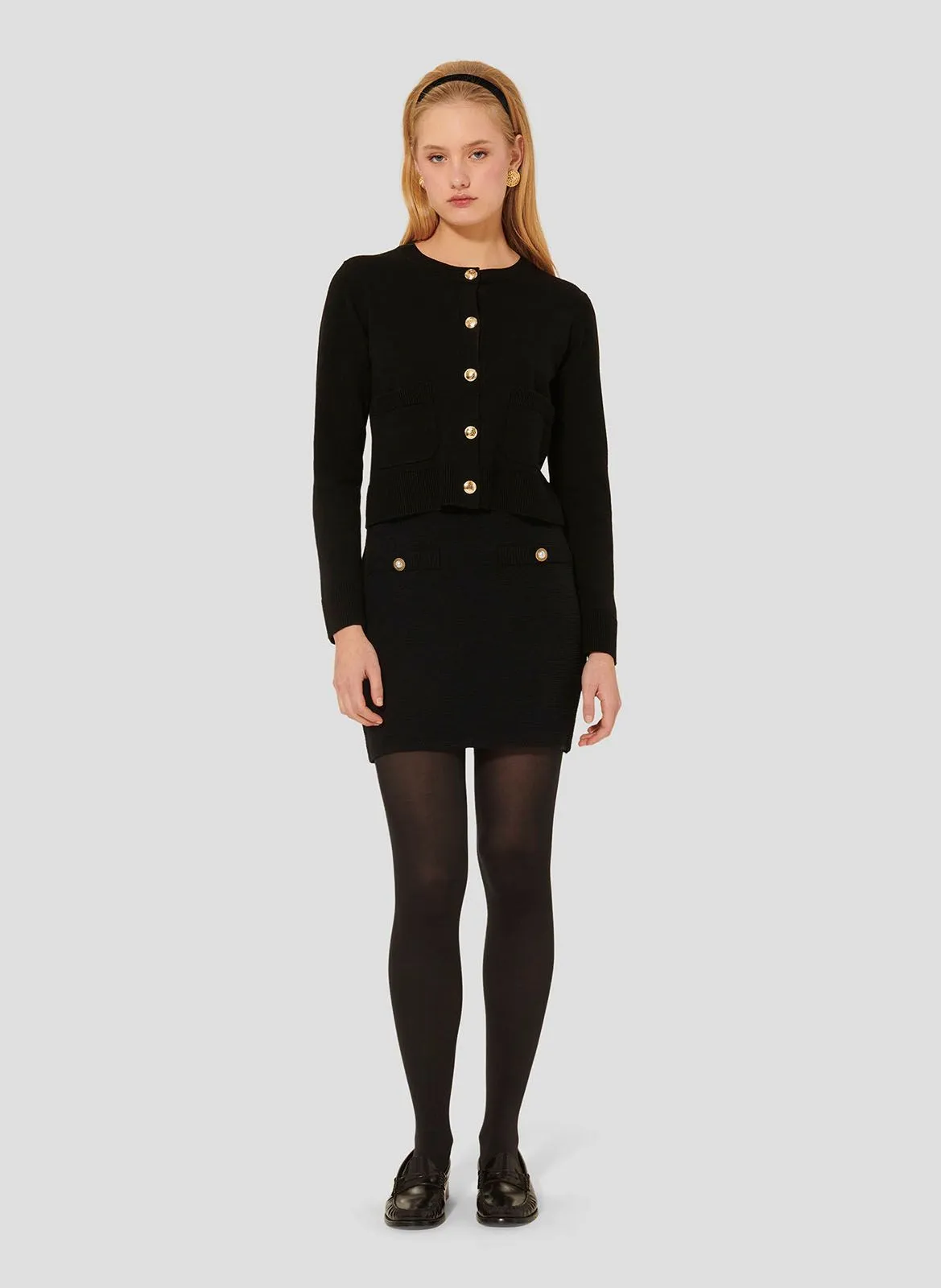  TARA JARMON   GYSLAIN - Cardigan dritto in maglia | Nero
